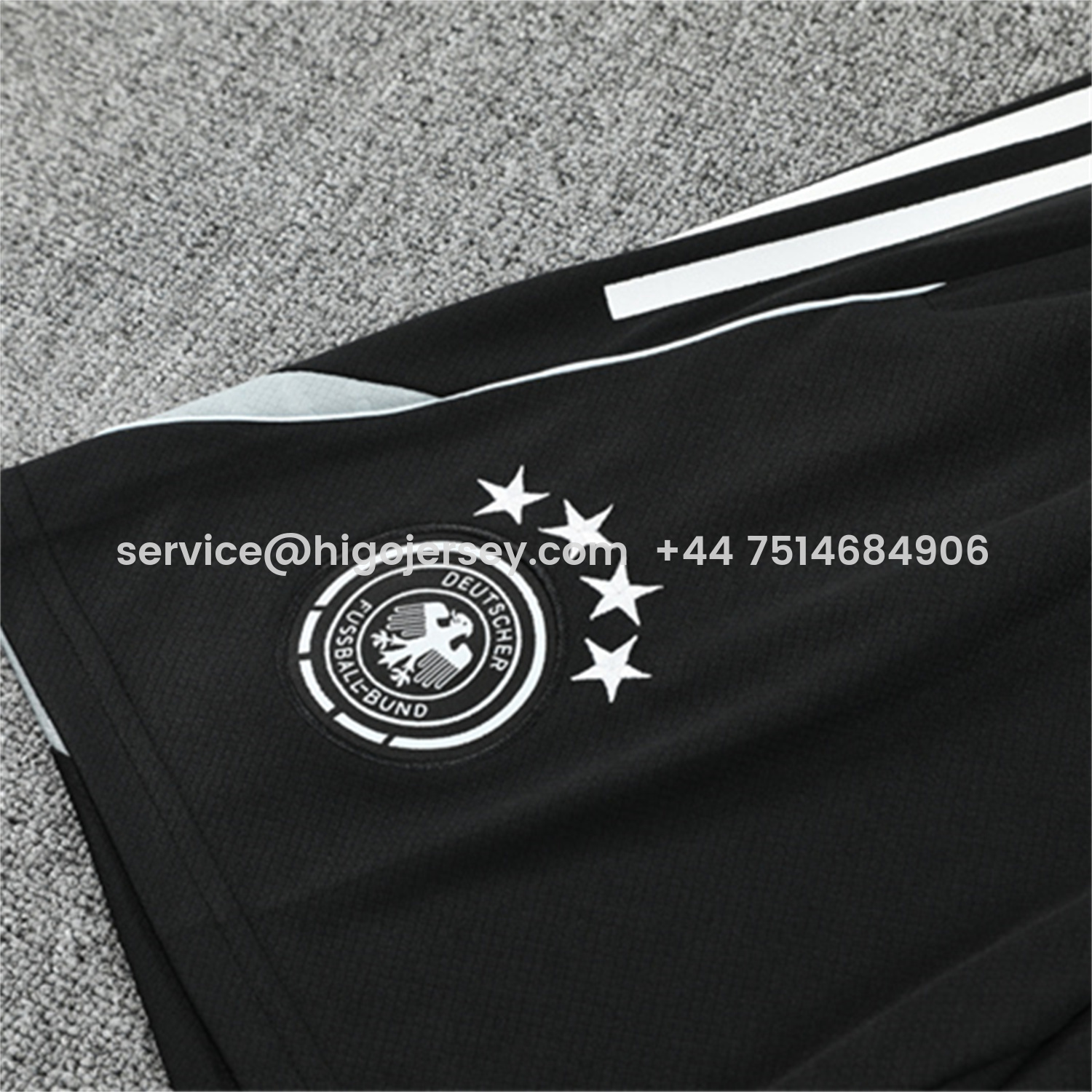 Higojerseys-Germany 25-26 Short-Sleeve Training Set - Black Short Sleeve & Black Shorts