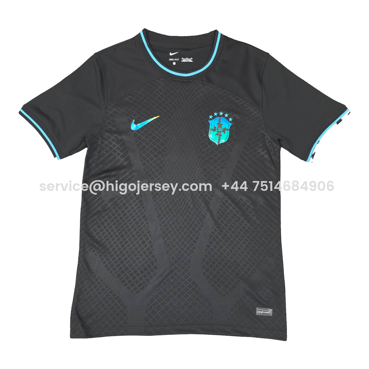 Higojerseys-Brazil 25-26 Reflective Team Logo Black Special Jersey - Fans Version