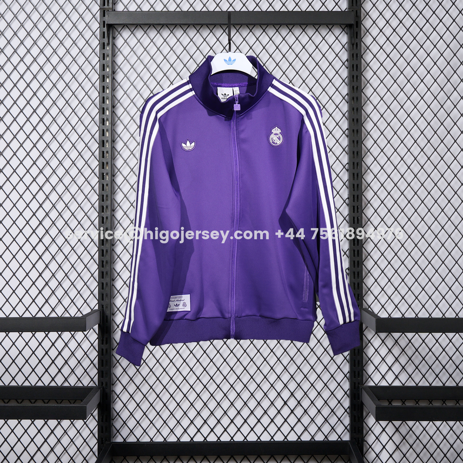 Higojerseys-Real Madrid 25-26 White Lines Training Set - Purple Top and Purple Pants