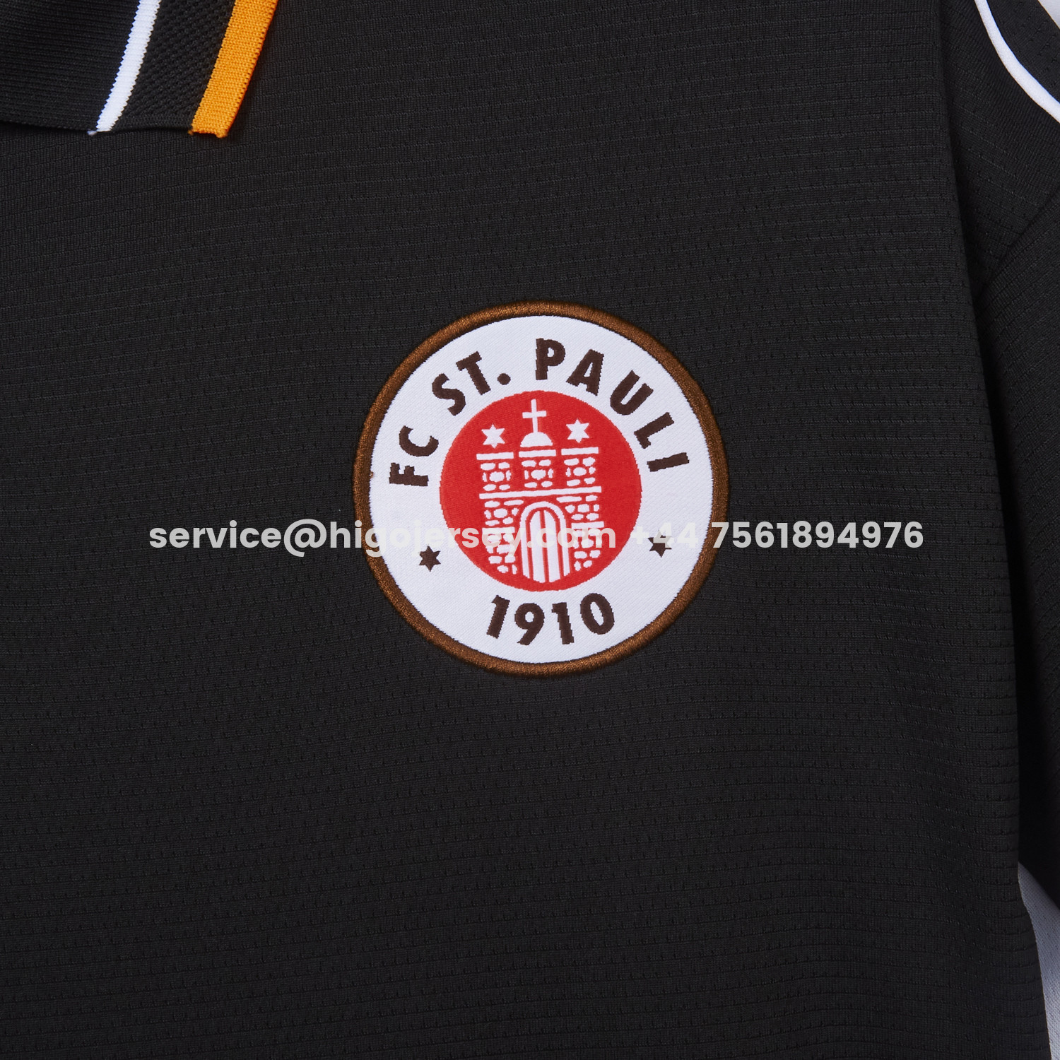 Higojerseys-St. Pauli 25-26 Retro Style Polo Jersey - Fans Version