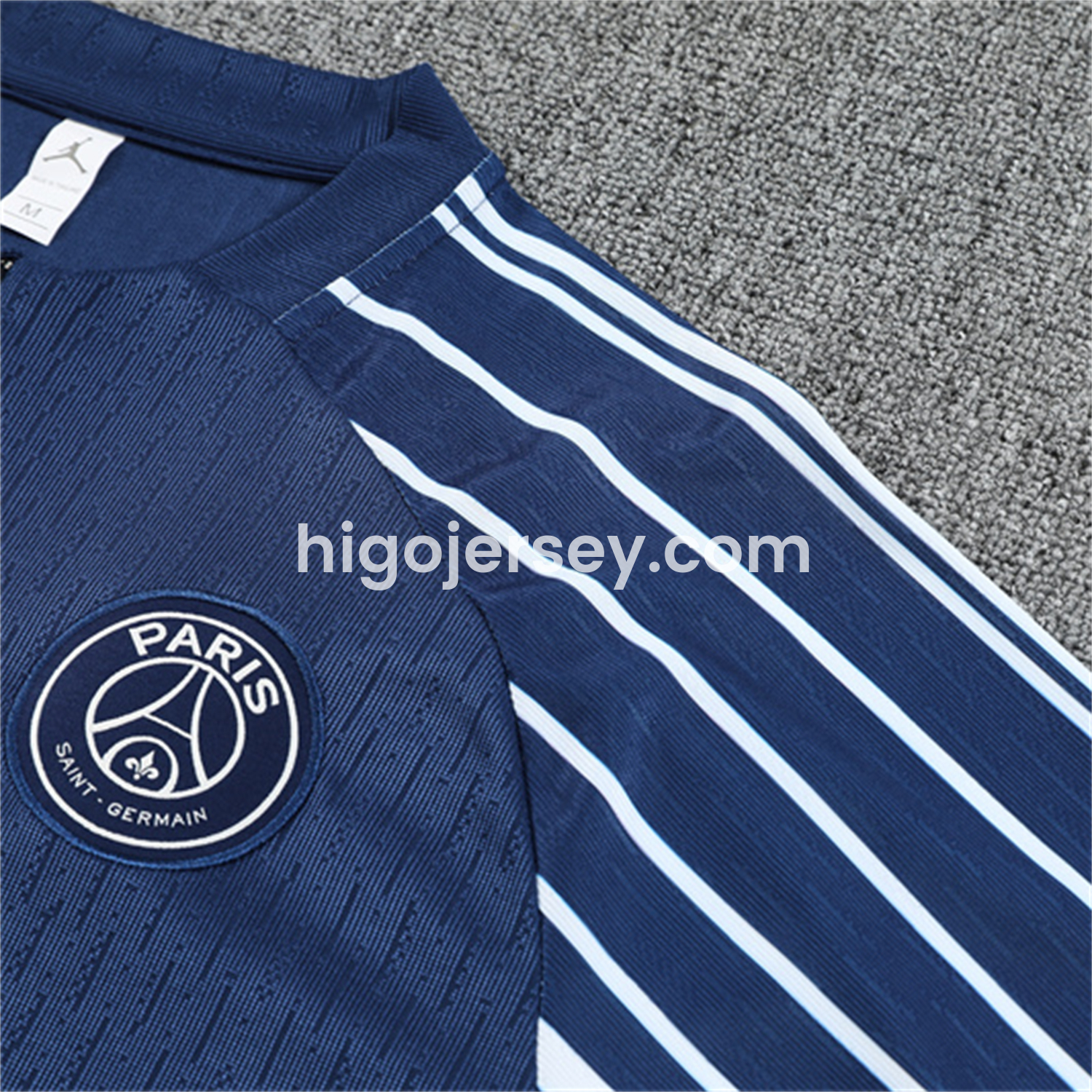 Higojerseys-Paris Saint-Germain PSG 25-26 Kids Long Sleeve Training Set - JD White Wing Royal Blue Top and Pants