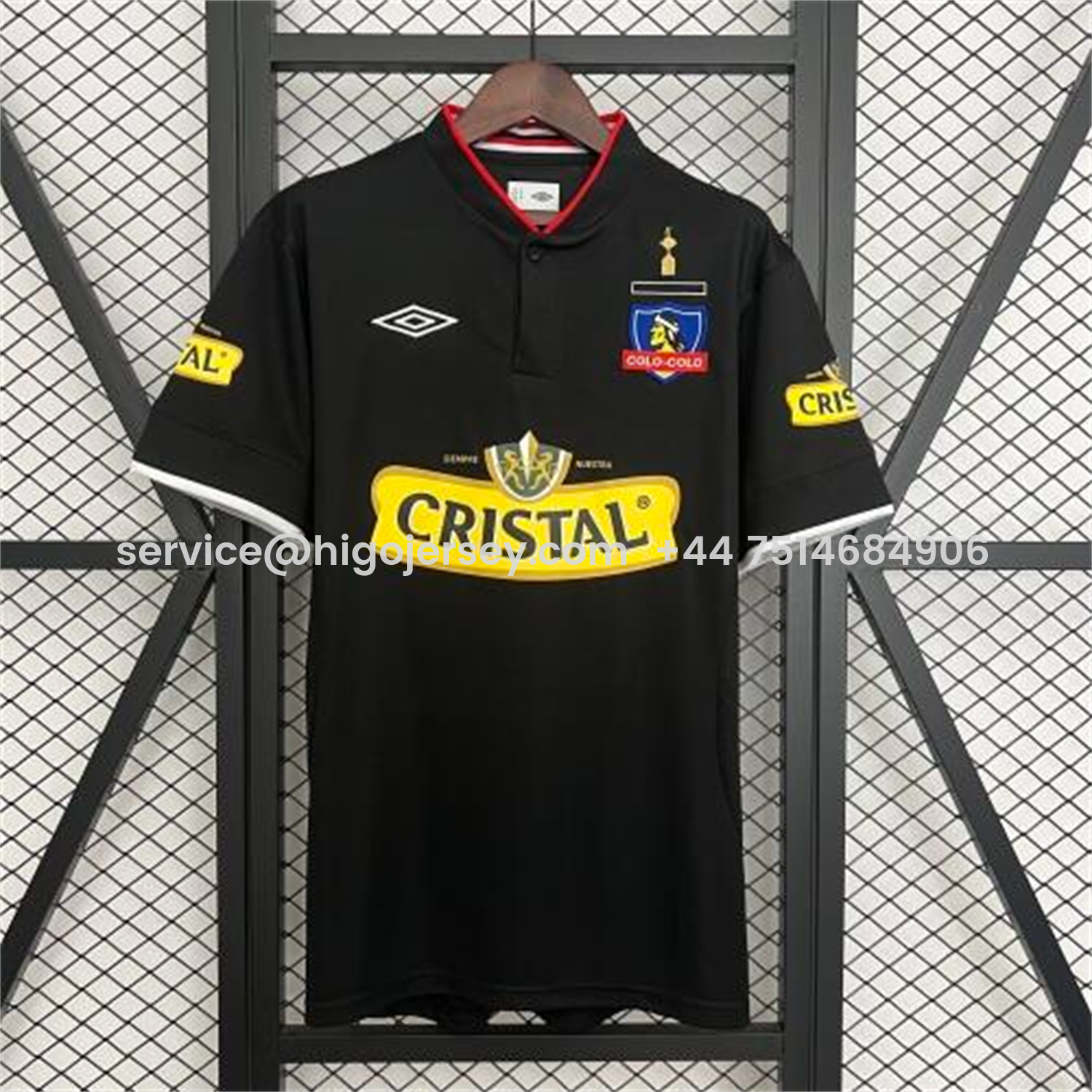 Higojerseys-Retro Colo Colo 2013 Away Black Jersey