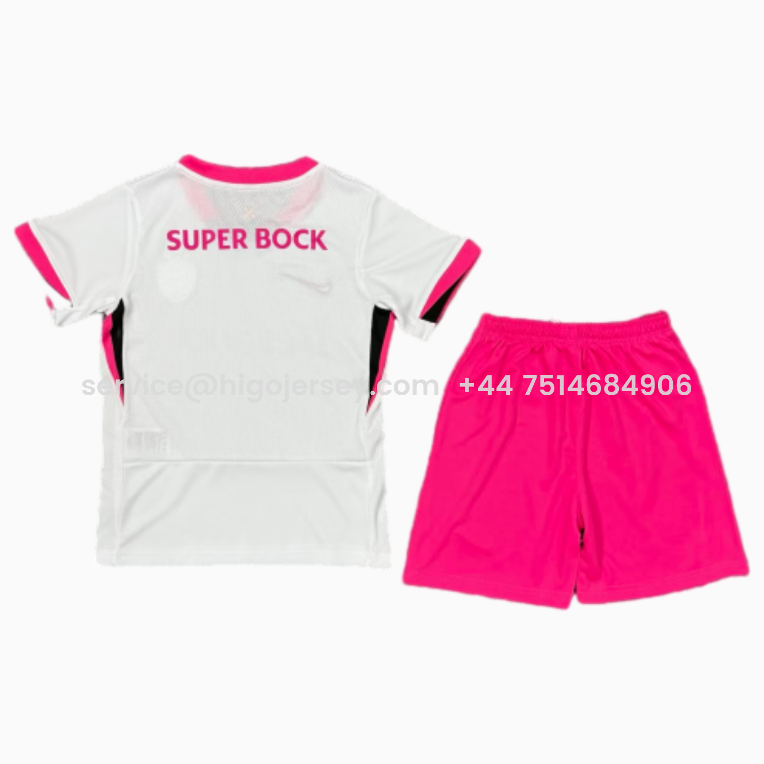 Higojerseys-Sporting CP 25-26 Pink And White Special Kids Kit