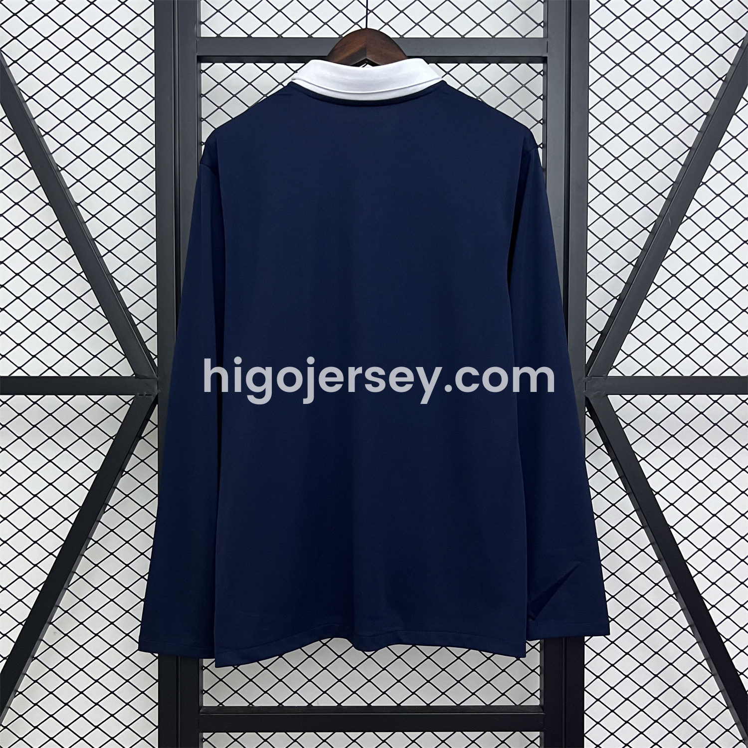 Higojerseys-Retro France 2014 Home Long Sleeves Jersey