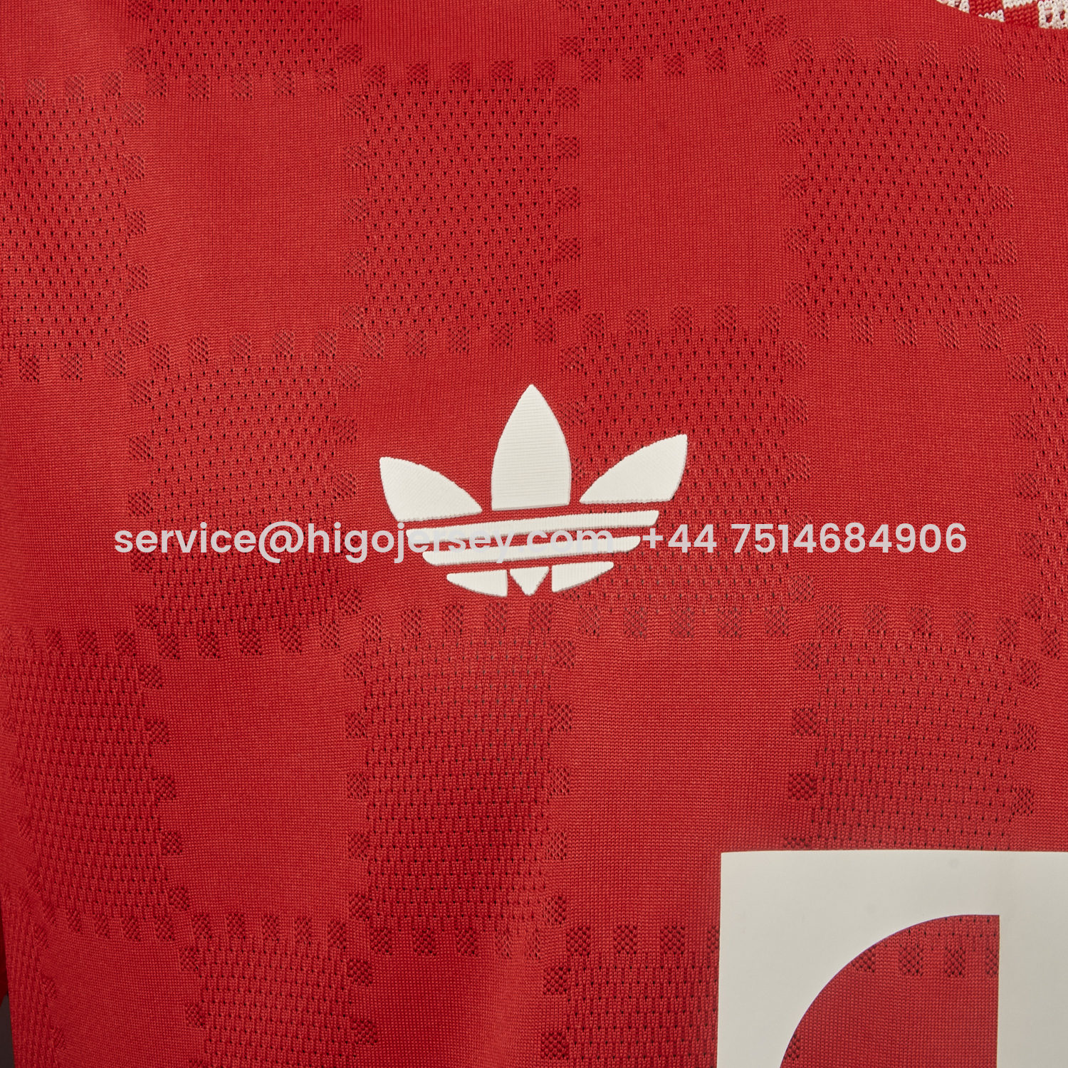 Higojerseys-Bayern Munich 25-26 Trefoil Red Special Jersey - Player Version