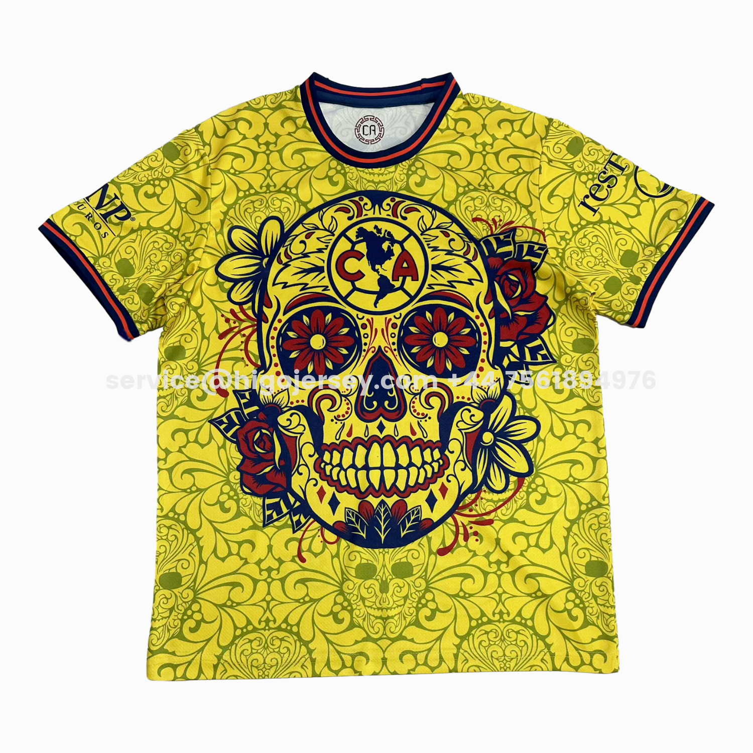 Higojerseys-Club América 25-26 Día de Muertos Yellow Jersey - Fans Version