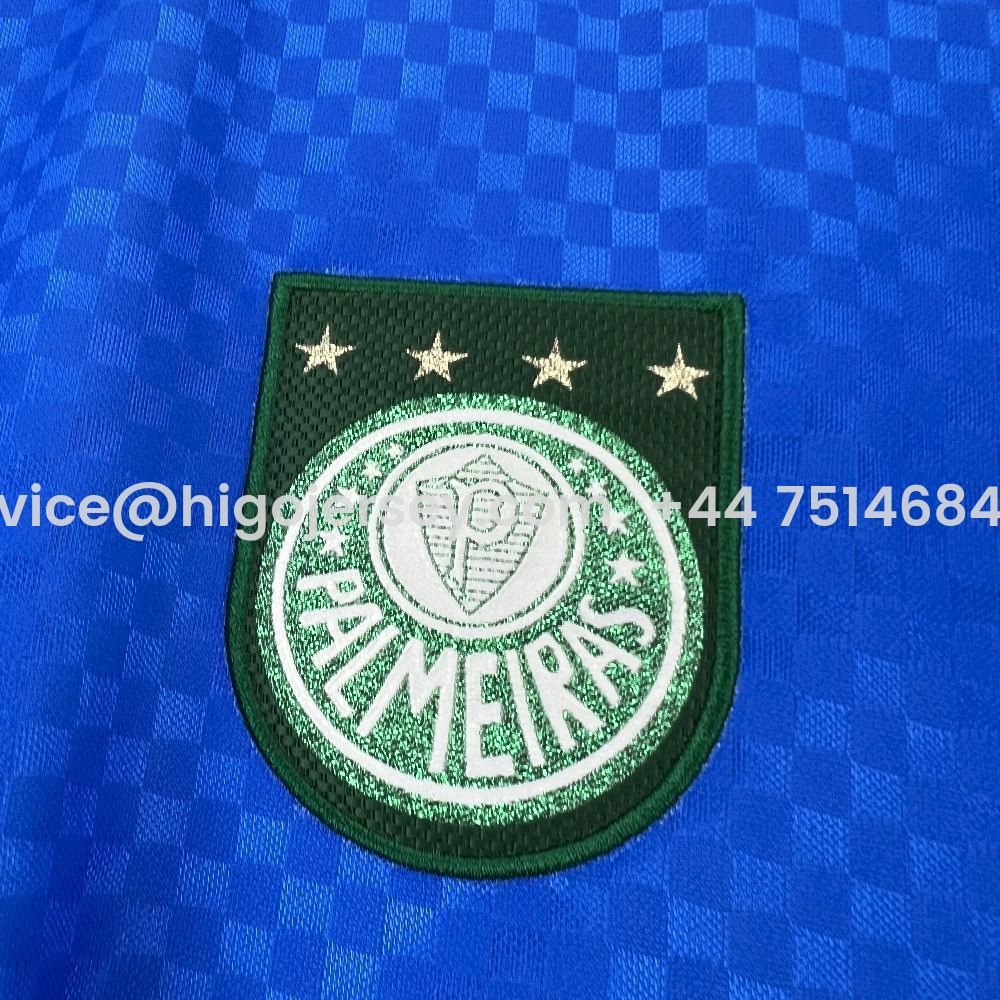 Higojerseys-Retro Palmeiras 1999-00 Marcos 12 Goalkeeper Blue Jersey