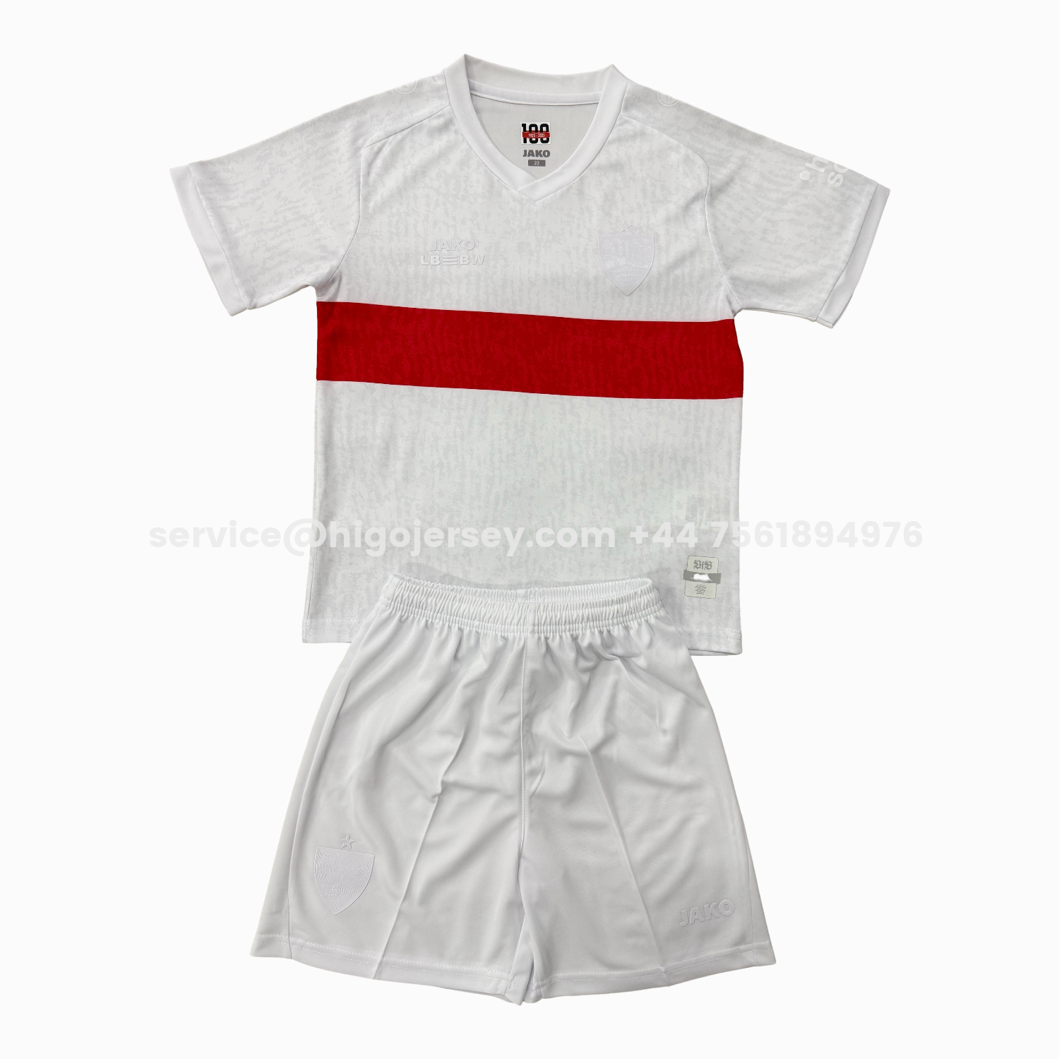 Higojerseys-Stuttgart 25-26 100th Anniversary Men's Adult Jersey Set - Fans Version