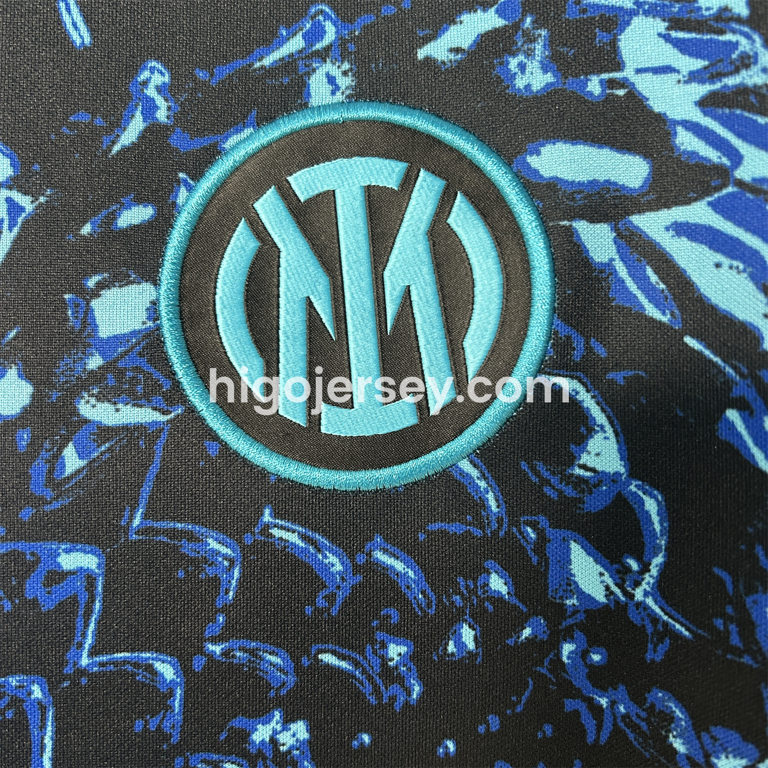 Higojerseys-Inter Milan 25-26 Blue Snake Pattern Pre-Match Training Jersey - Fans Version