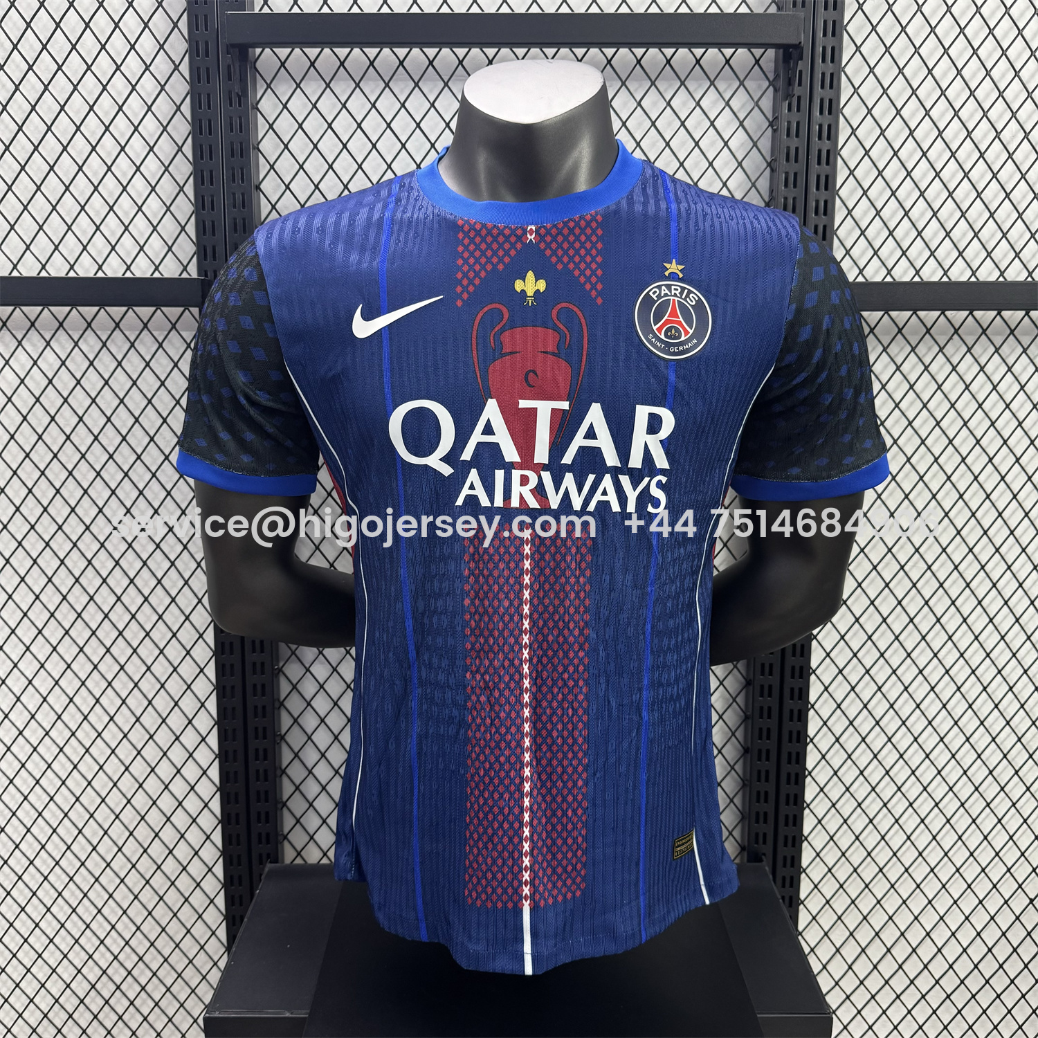 Higojerseys-Paris Saint-Germain PSG 25-26 Champion Blue Special Edition Jersey With Star - Player Version
