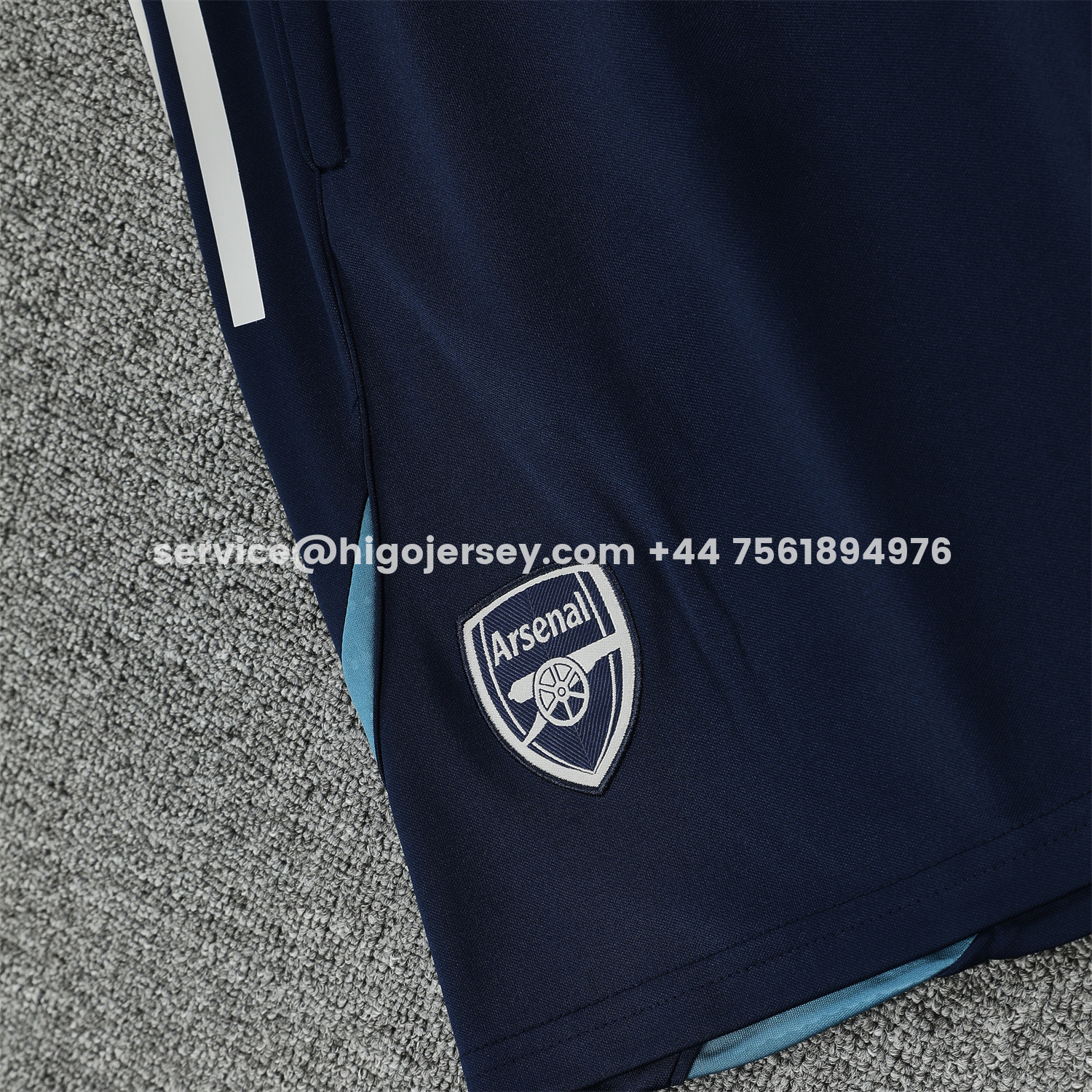 Higojerseys-Arsenal 25-26 Vest Training Set - Deep Blue Vest and Shorts