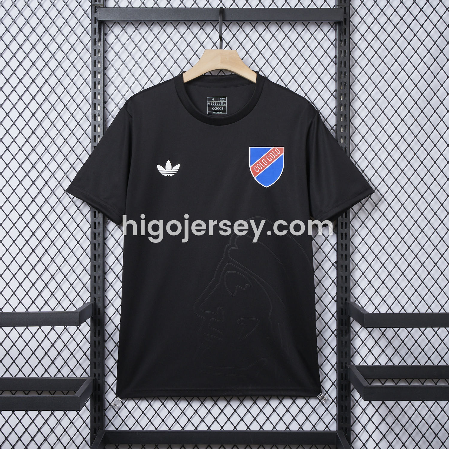 Higojerseys-Colo Colo 25-26 100th Anniversary Pure Black Special Jersey - Fans Version