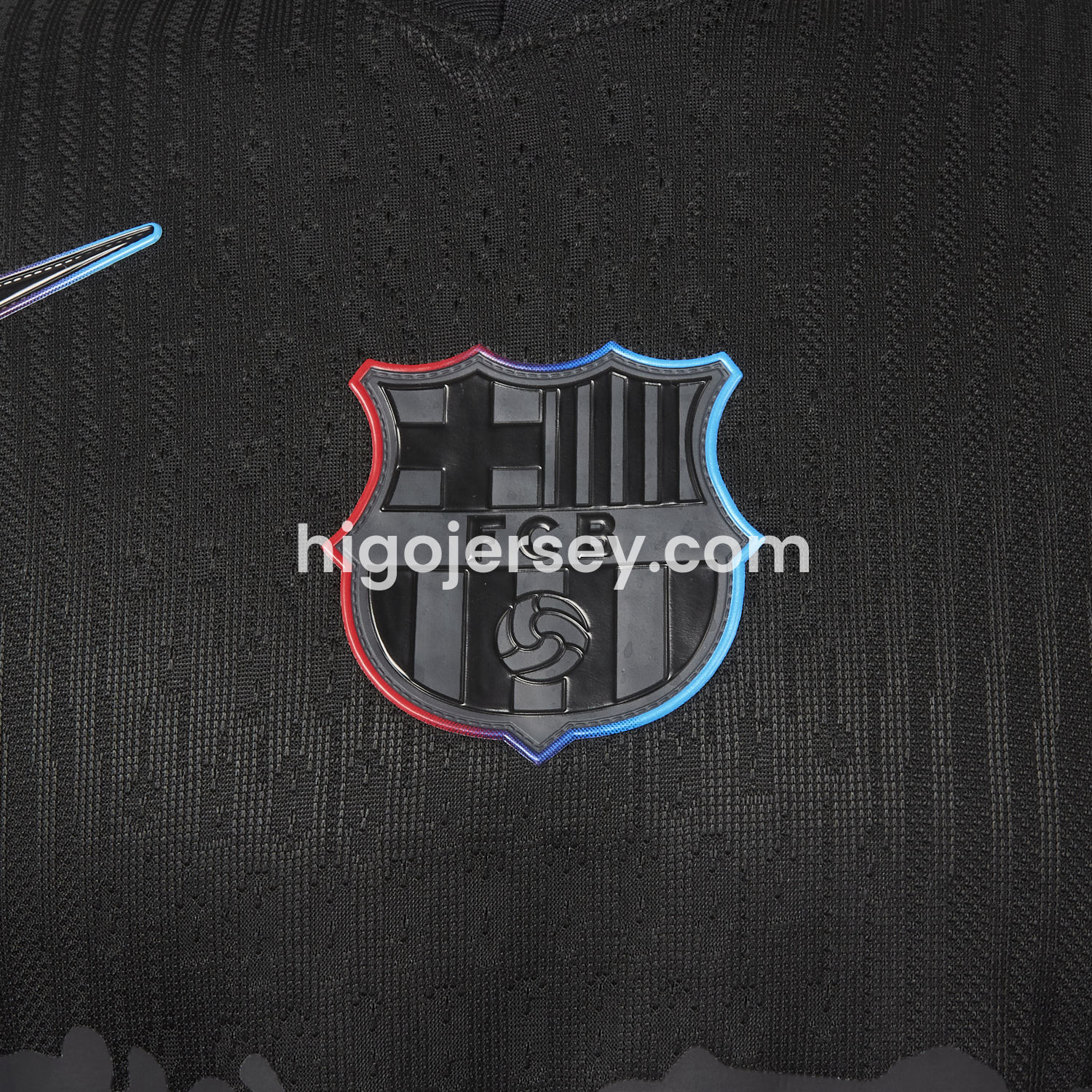 Higojerseys-【New】Barcelona x Travis Scott 24-25 Away Pure Black Jersey - Player Version