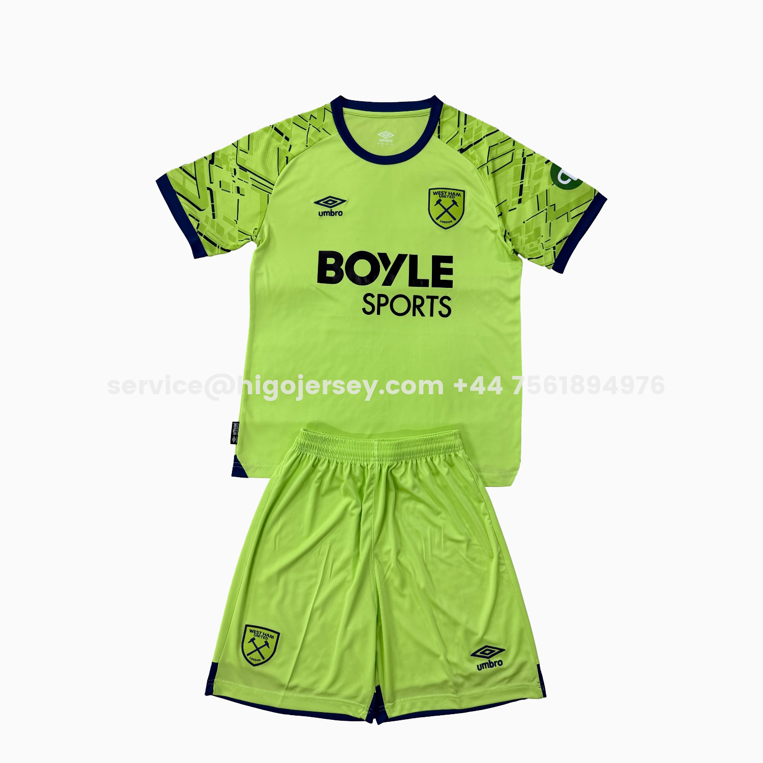 Higojerseys-West Ham United 25-26 Green Goalkeeper Men's Adult Jersey Set - Fans Version