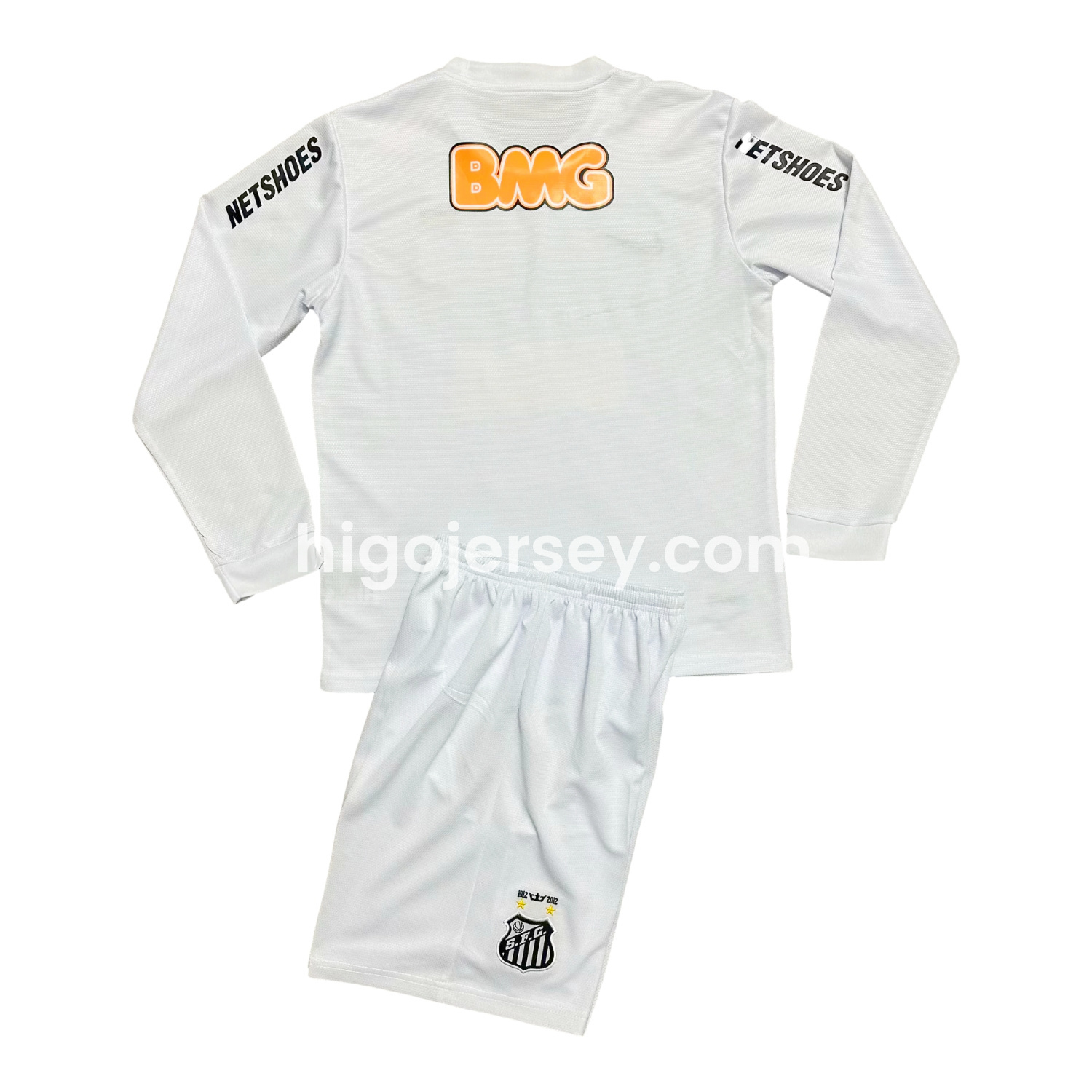 Higojerseys-Retro Santos 2012 Home Long Sleeves Kids Kit