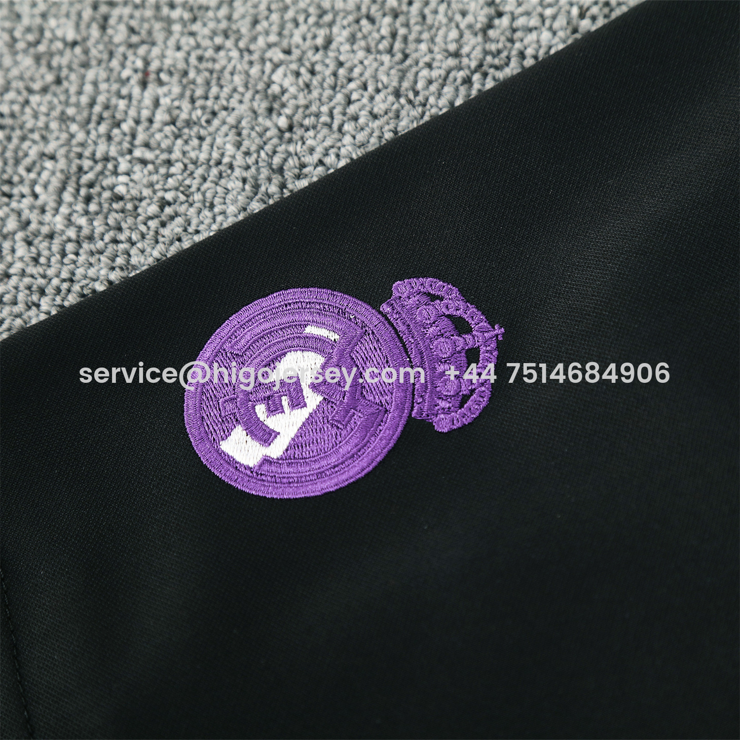 Higojerseys-Real Madrid 25-26 Short-Sleeve Training Set - Blue Edge White Top & Black Shorts