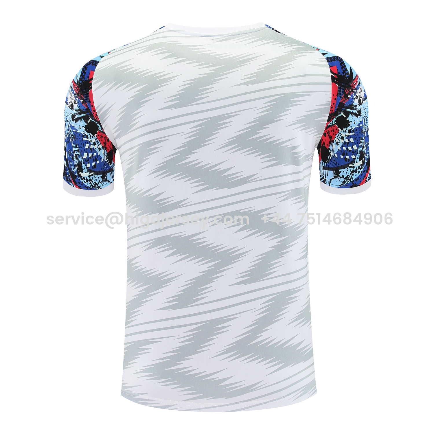 Higojerseys-Real Madrid 25-26 Short-Sleeve Training Set - Grey Arrow Pattern Top & Black Shorts