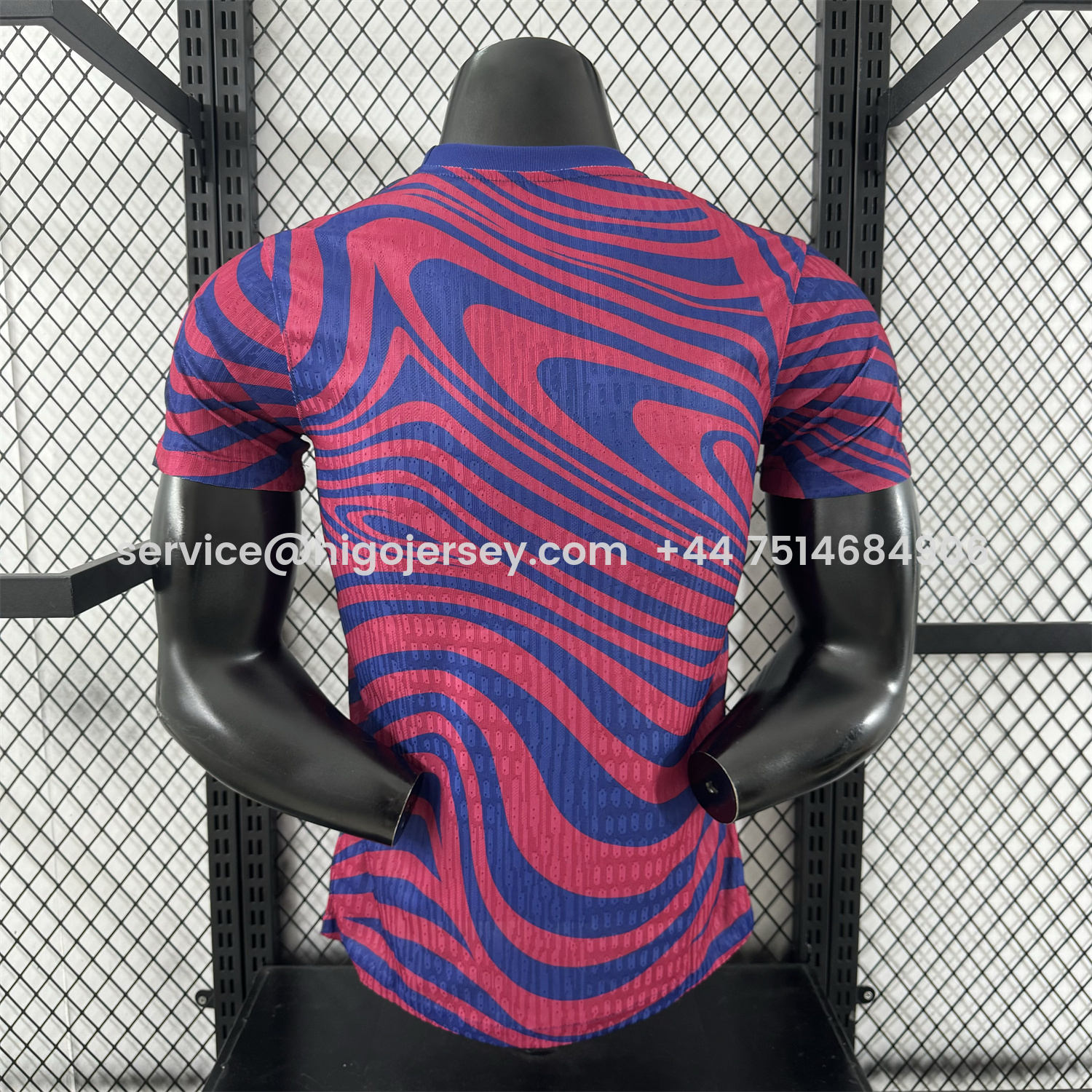 Higojerseys-Barcelona 25-26 Red & Blue Contours Special Jersey - Player Version