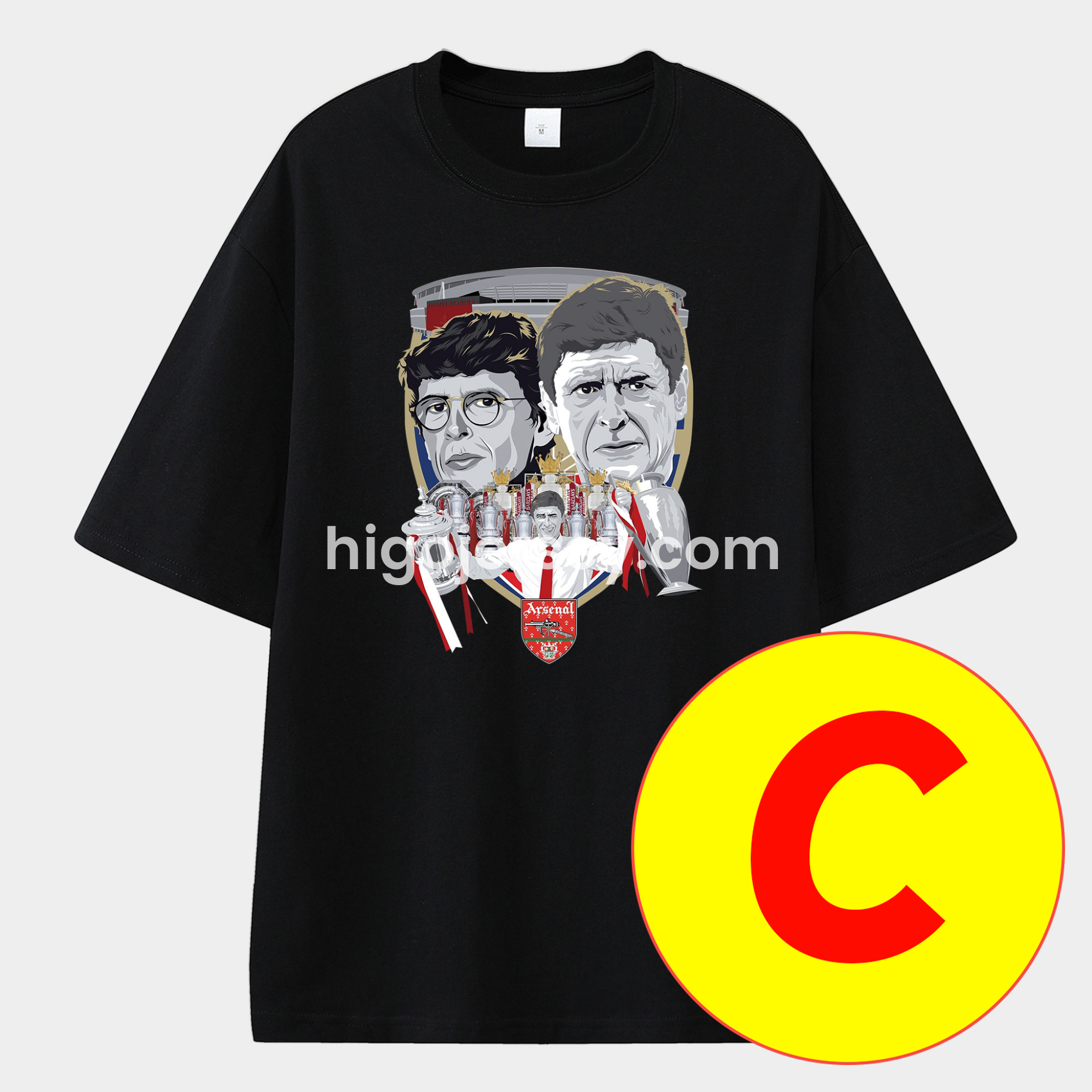 Higojerseys-Arsenal Henry Wenger Saka Gunners Unisex Pure Cotton T-shirt