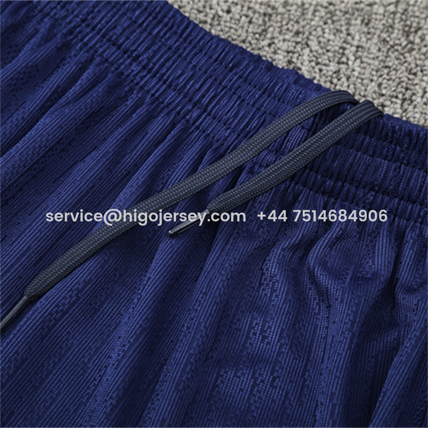 Higojerseys-Barcelona 25-26 Kids Long Sleeve Training Set - Royal Blue Top Yellow Sponsor & Royal Blue Pants