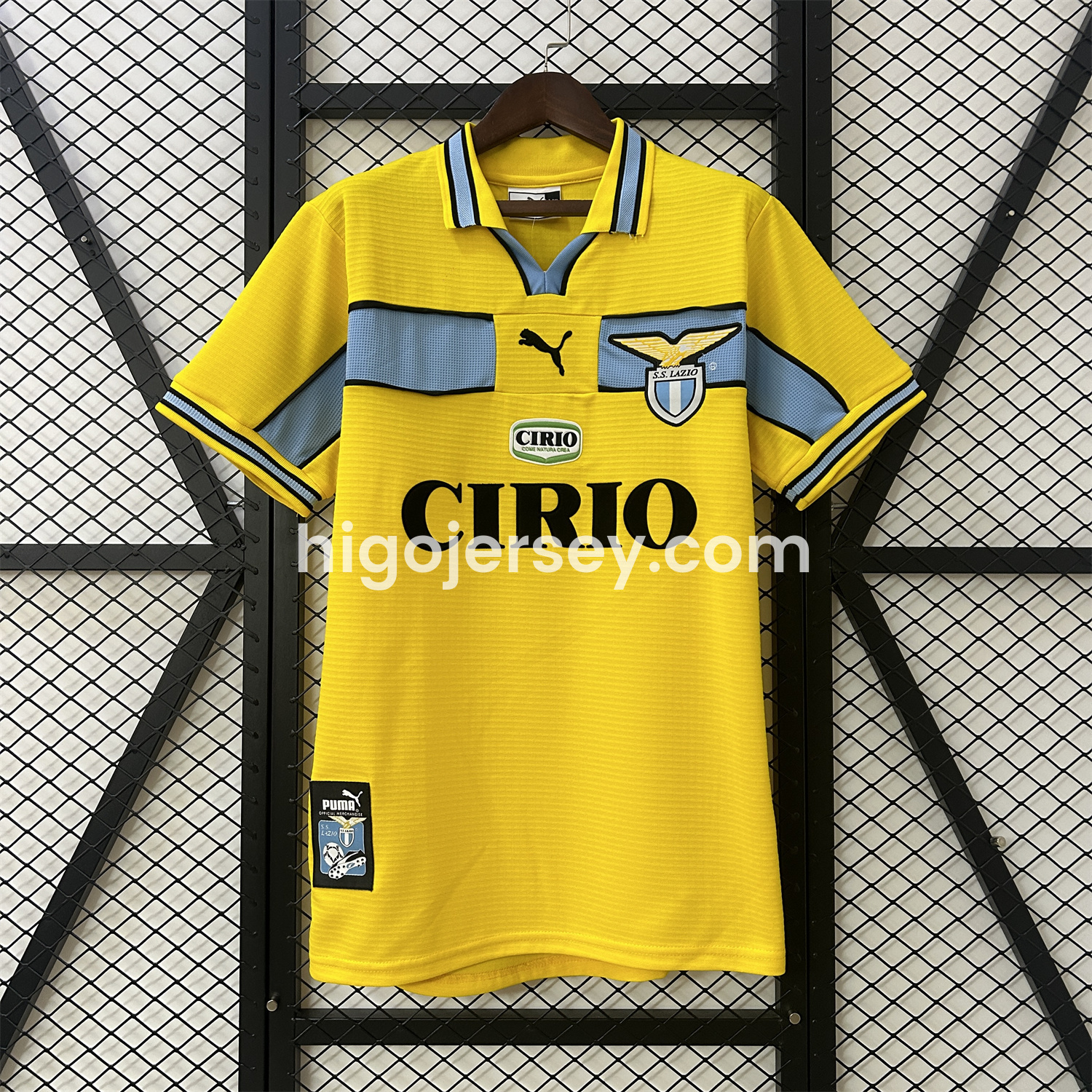 Higojerseys-Retro Lazio 98-99 Yellow Away Jersey