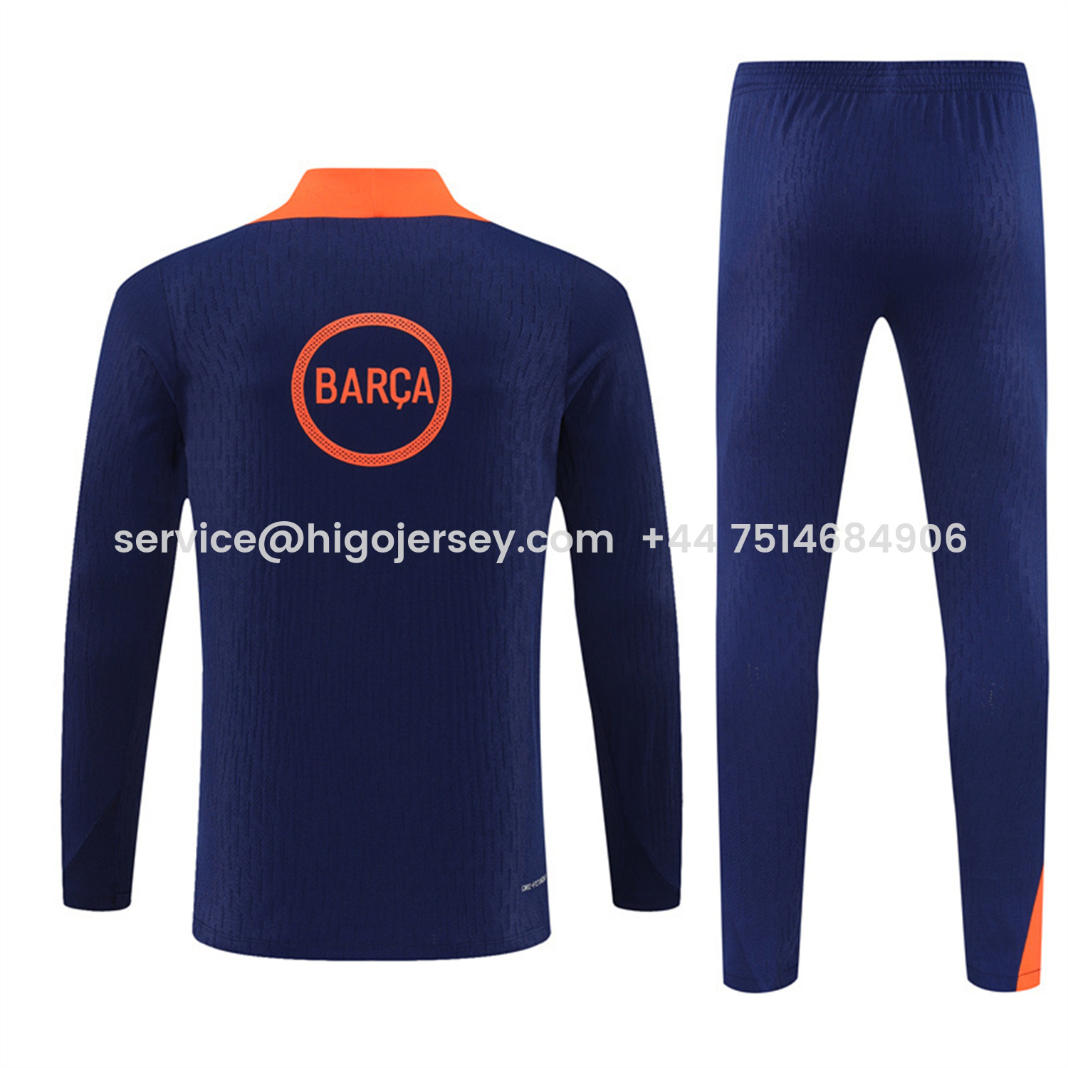 Higojerseys-Barcelona 25-26 Long Sleeve Training Set - Red Blue Line Top & Blue Pants