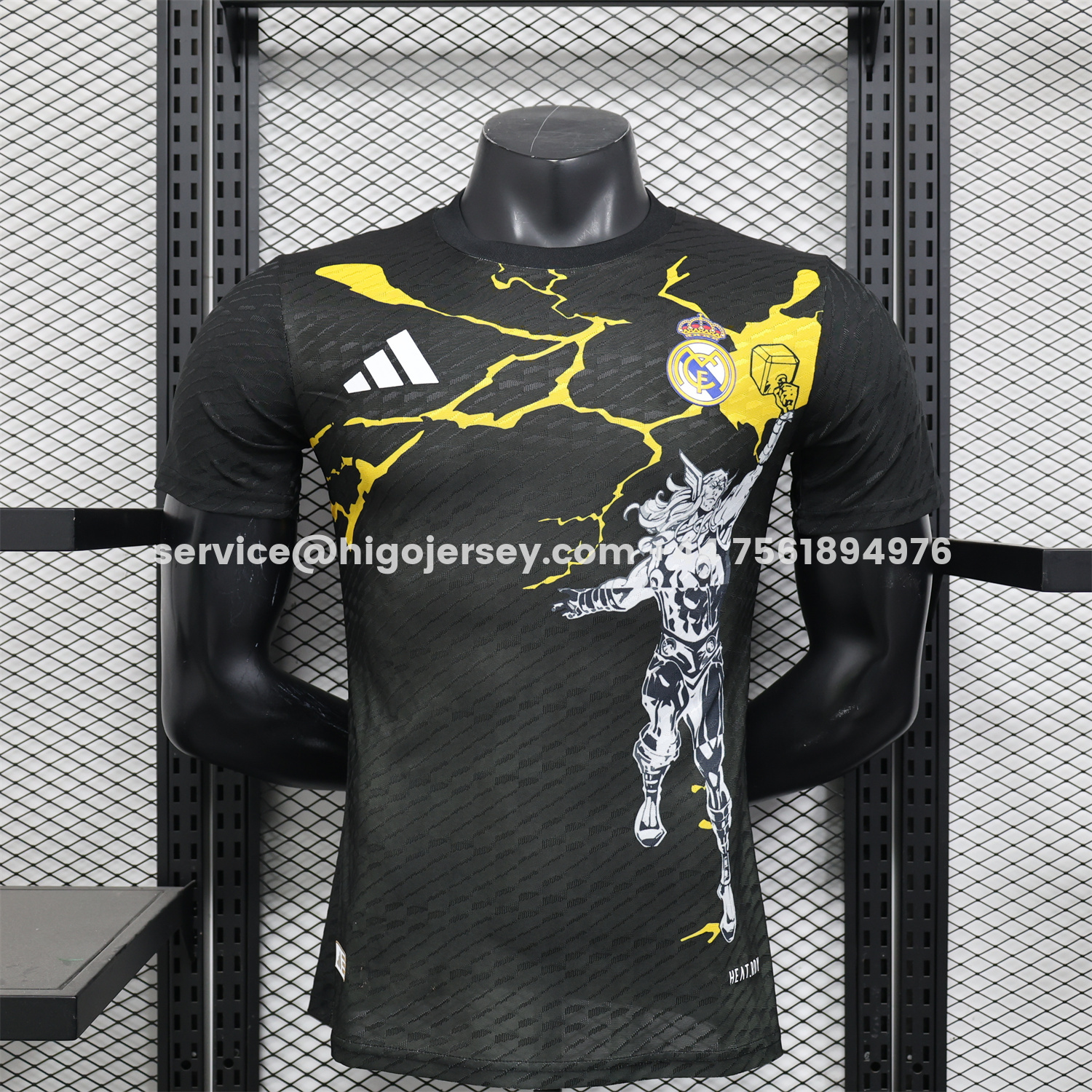 Higojerseys-Real Madrid 25-26 Black Thunder Comics Special Jersey - Player Version
