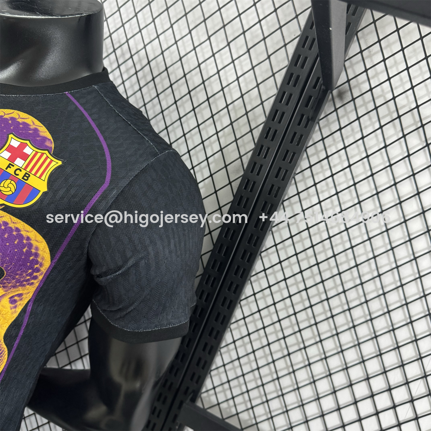 Higojerseys-Barcelona 25-26 Purple Mamba Snake Black Special Jersey - Player Version