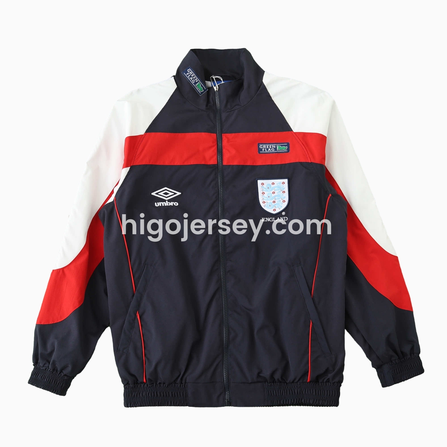 Higojerseys-Retro England 1998 Windbreaker - Black