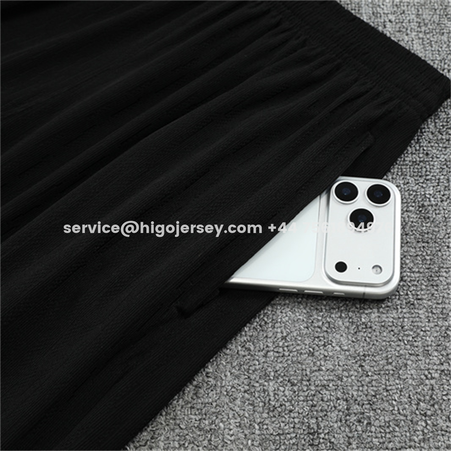 Higojerseys-Paris Saint-Germain PSG 25-26 Jordan Long Sleeve Training Set - Pure Black Top & Pants