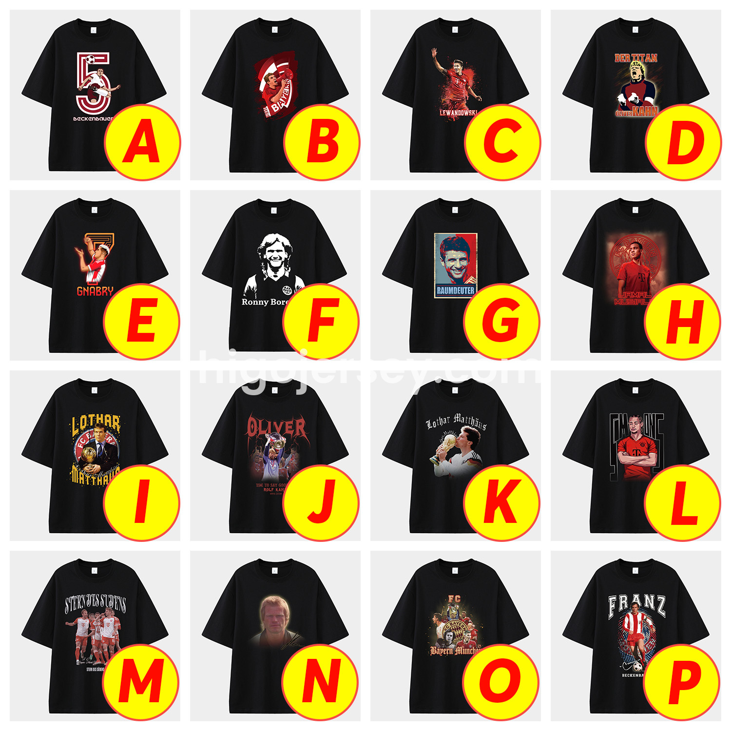 Higojerseys-Bayern Munich 125th Legendary Players Unisex Pure Cotton T-shirt