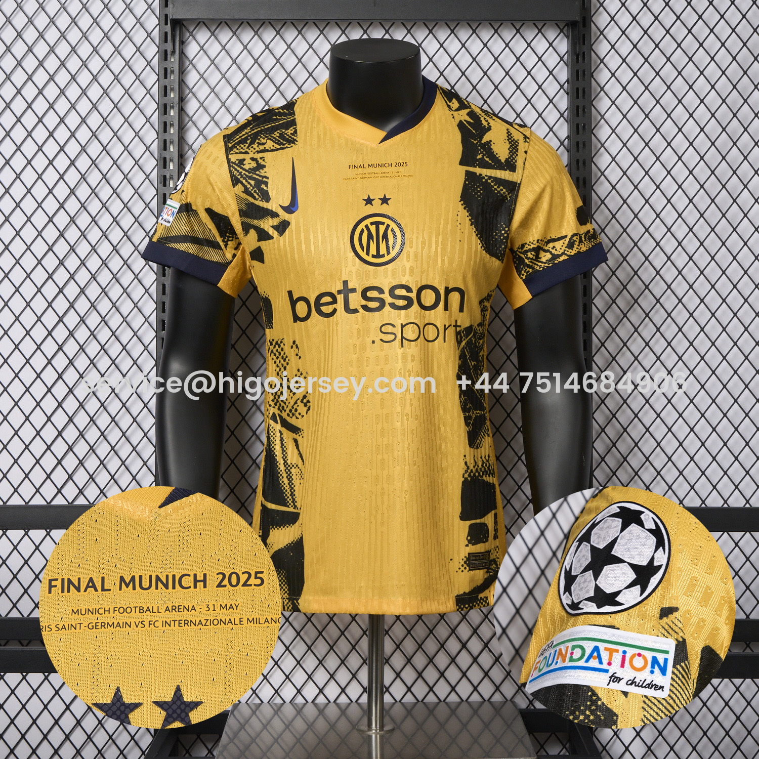 Higojerseys-Inter Milan 24-25 Third Champions League Final Jersey - Player Version