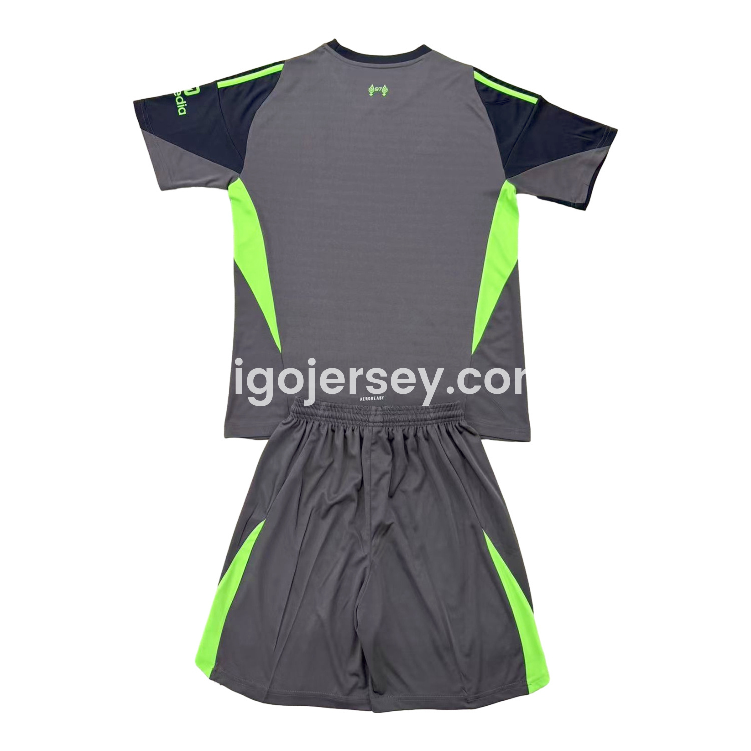 Higojerseys-Liver.pool 25-26 Black Grey Goalkeeper Men's Adult Jersey Set - Fans Version