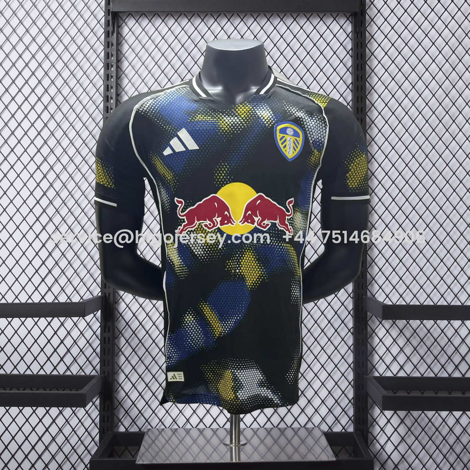 Higojerseys-Leeds United 25-26 Third Black Jersey - Player Version
