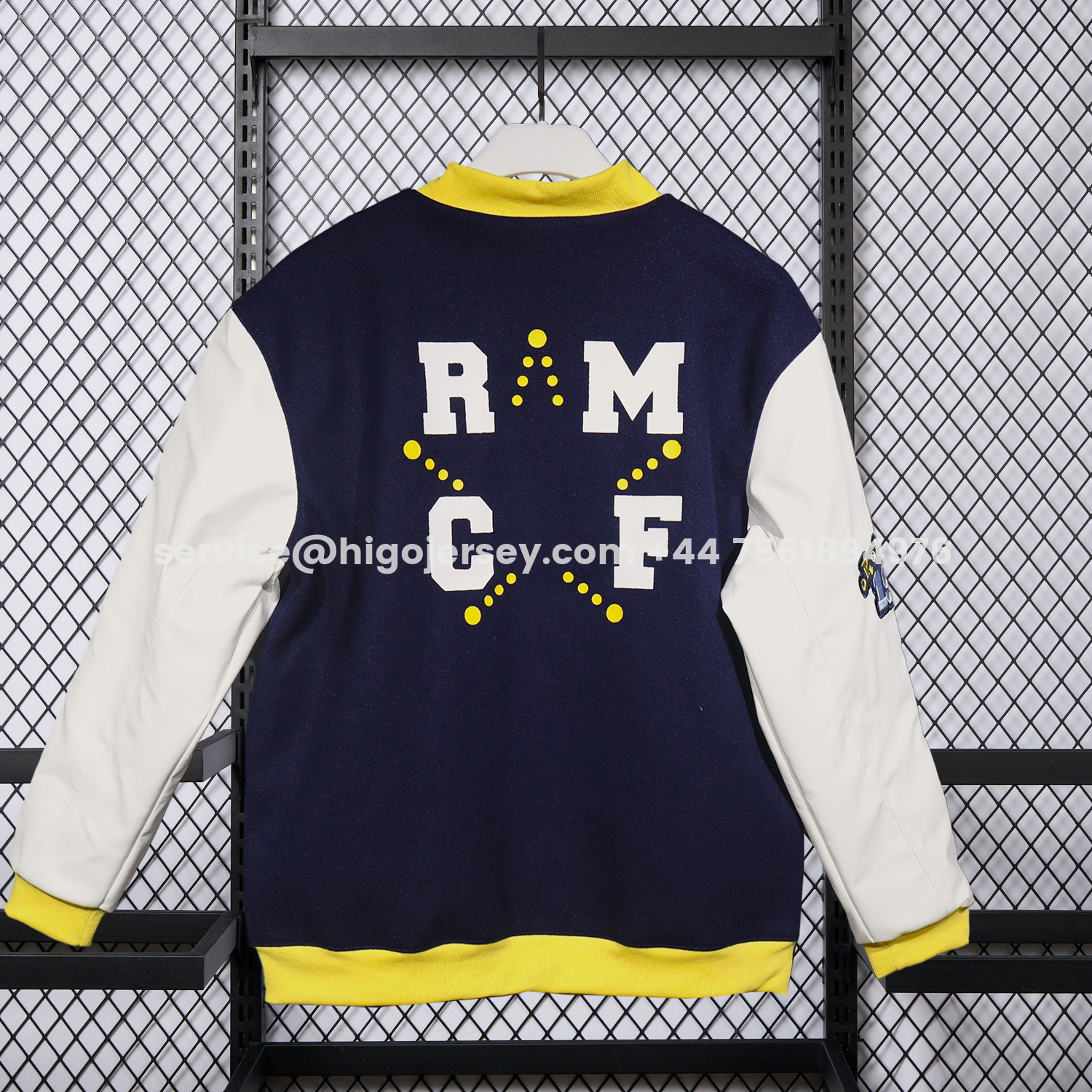 Higojerseys-Real Madrid 25-26 Warm Windbreaker Jacket - Dark Blue And White