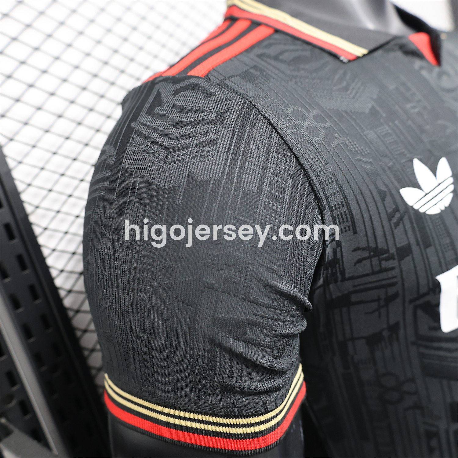 Higojerseys-Arsenal 25-26 Black POLO Throwback Trefoil Jersey - Player Version