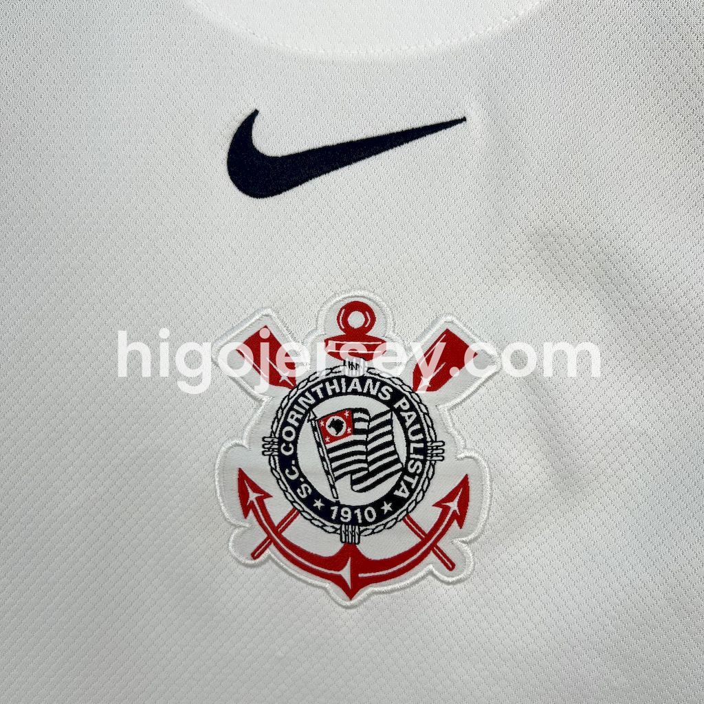Higojerseys-Corinthians 2025-26 Home Unsponsored Jersey - Fans Version