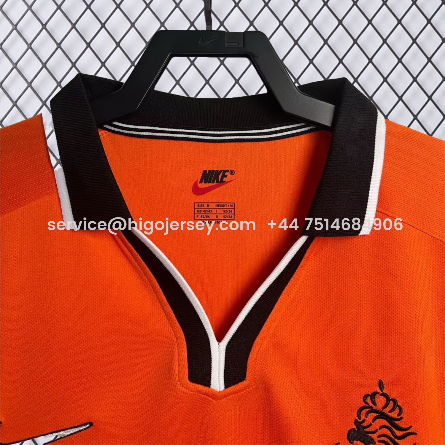 Higojerseys-Retro Netherlands 1998 Home Long Sleeves Jersey
