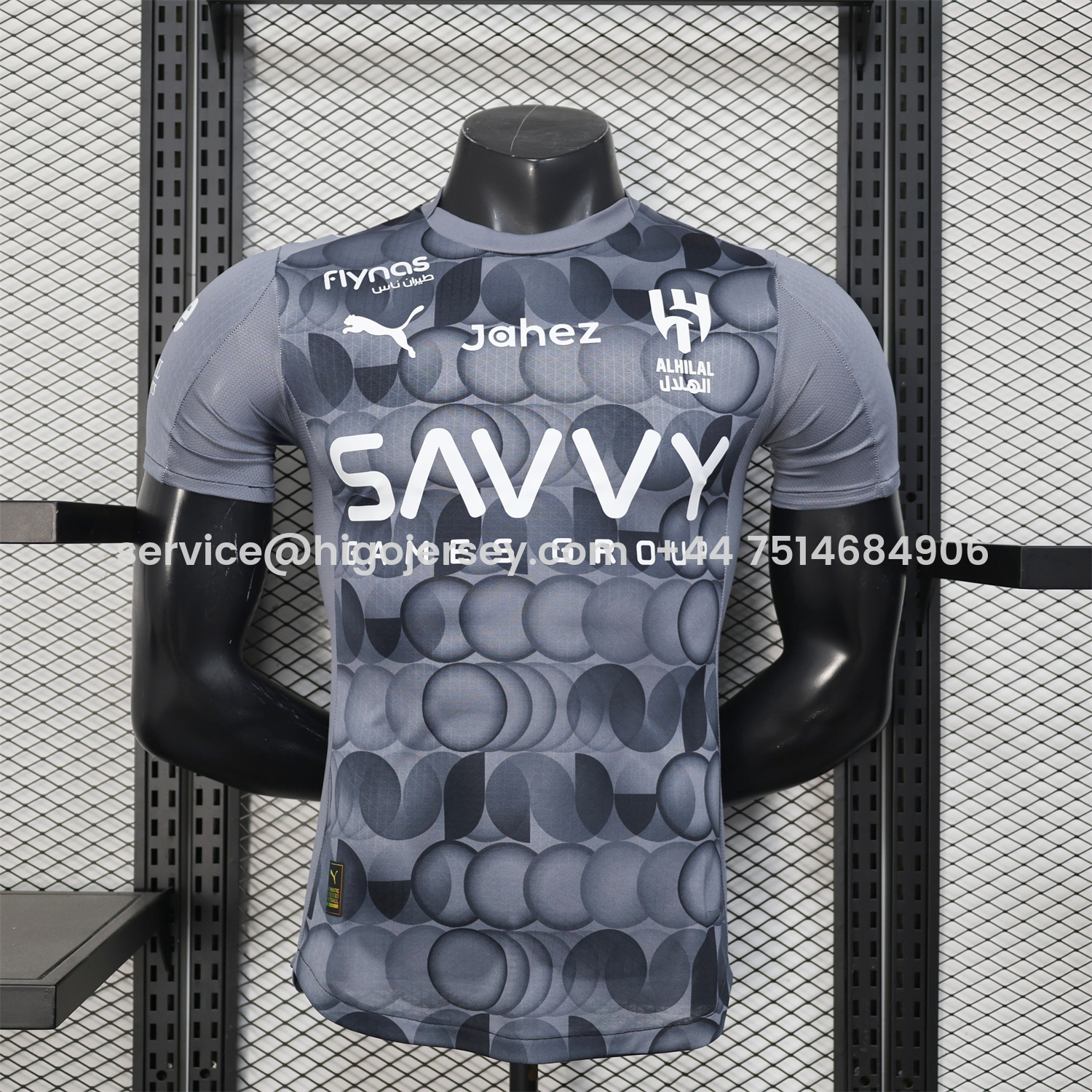 Higojerseys-Al Hilal Riyadh Crescent 25-26 Third Grey Jersey - Player Version