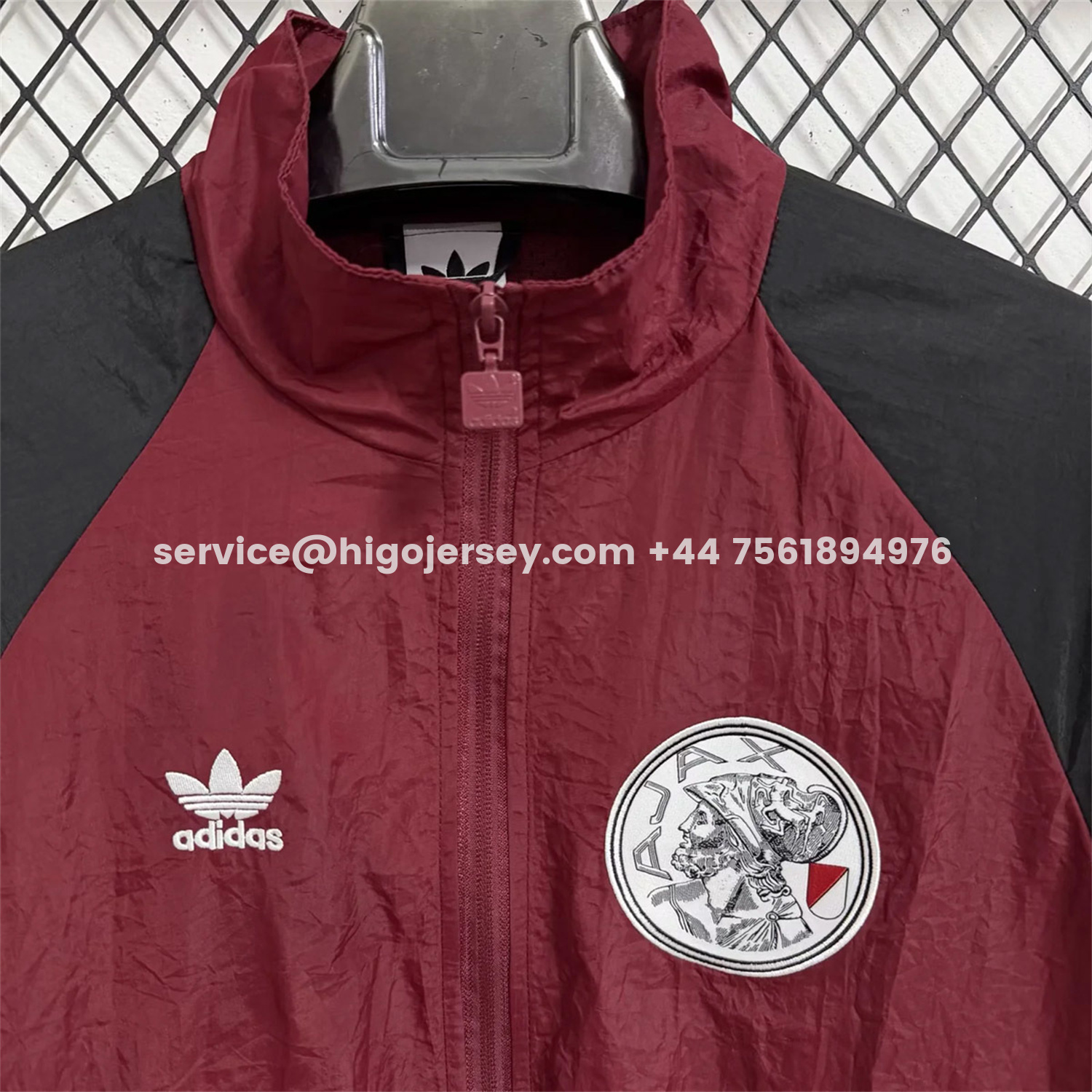 Higojerseys-Ajax 25-26 Training Windbreaker Jacket - Wine Red