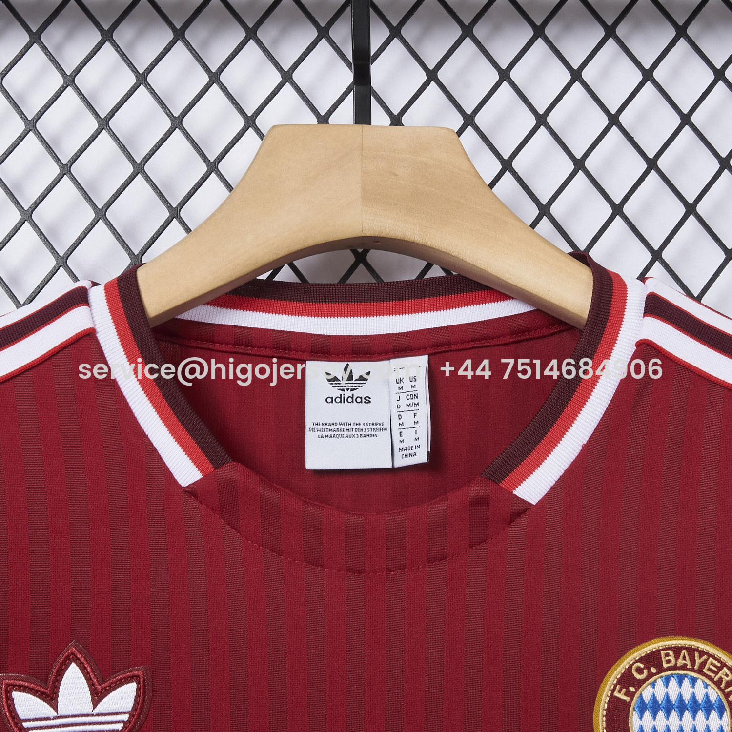 Higojerseys-Bayern Munich 25-26 Trefoil Wine Red Travel Jersey - Fans Version