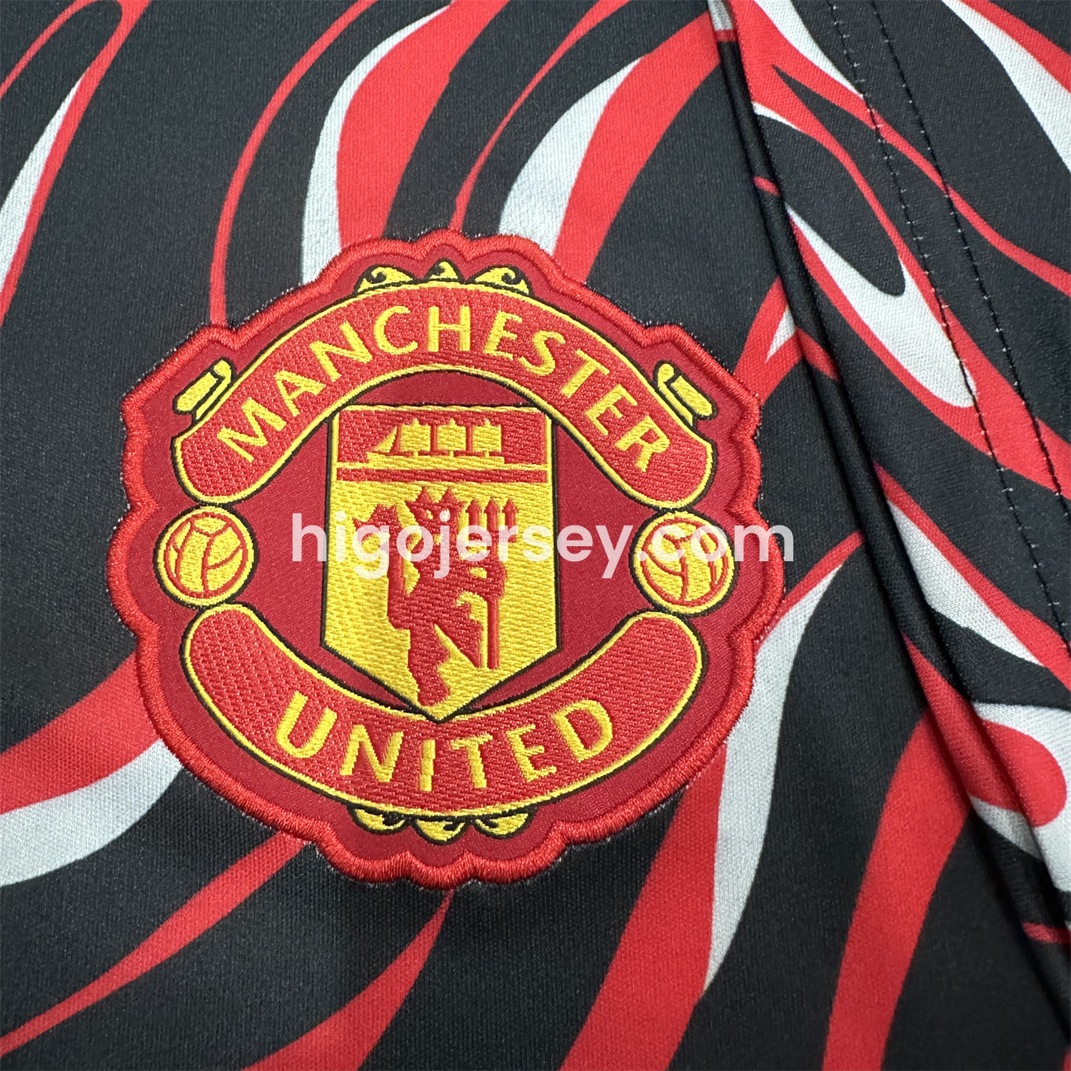 Higojerseys-Manchester United 25-26 Black and Red Pre-Match Traning Jersey - Fans Version