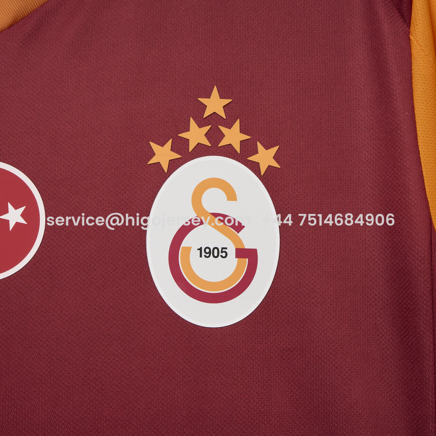 Higojerseys-Galatasaray 25-26 Home Unsponsored Jersey with Five Stars - Fans Version