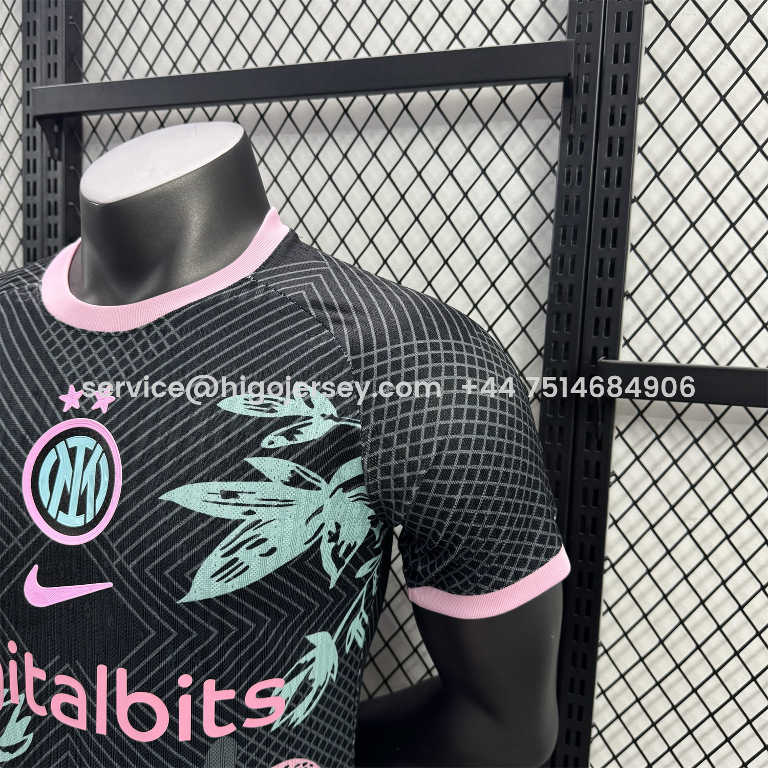 Higojerseys-Inter Milan 25-26 Pink Snake Special Black Jersey - Player Version