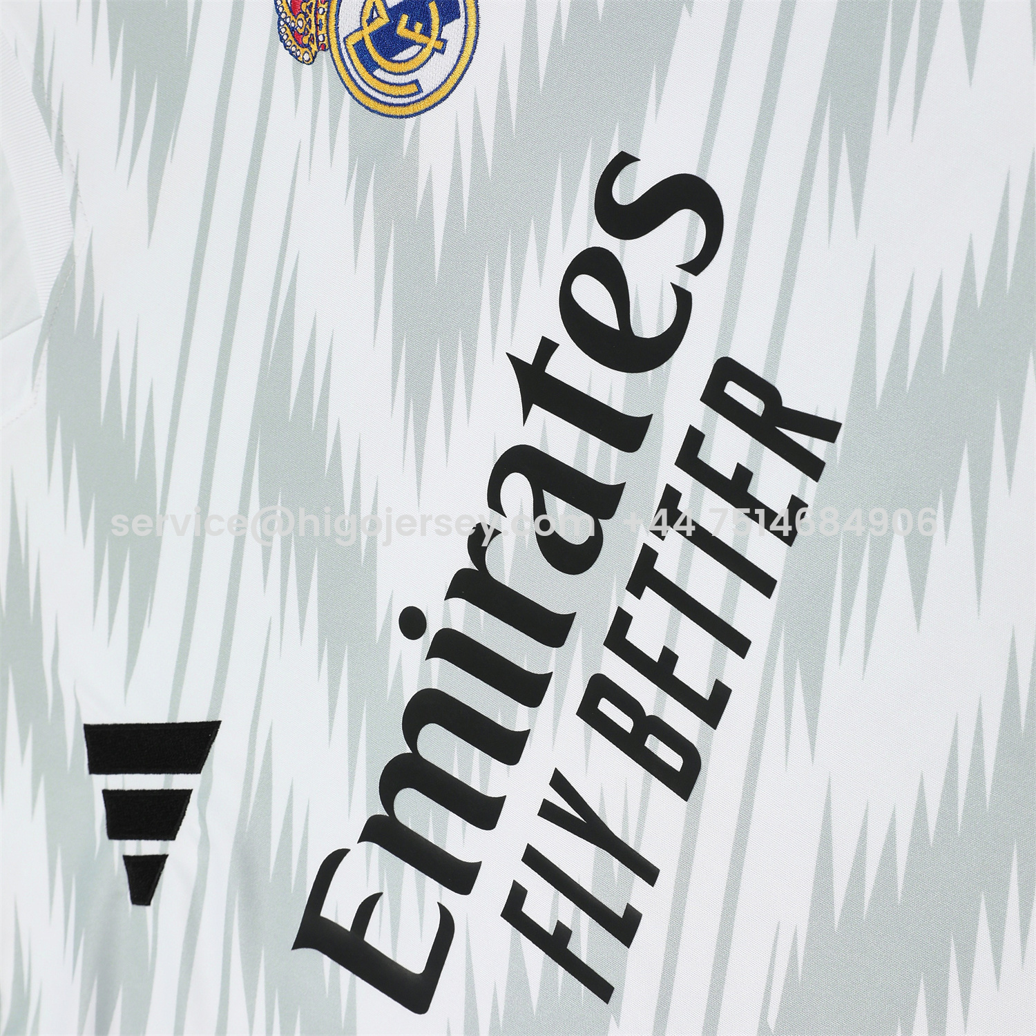 Higojerseys-Real Madrid 25-26 Short-Sleeve Training Set - Grey Arrow Pattern Top & Black Shorts