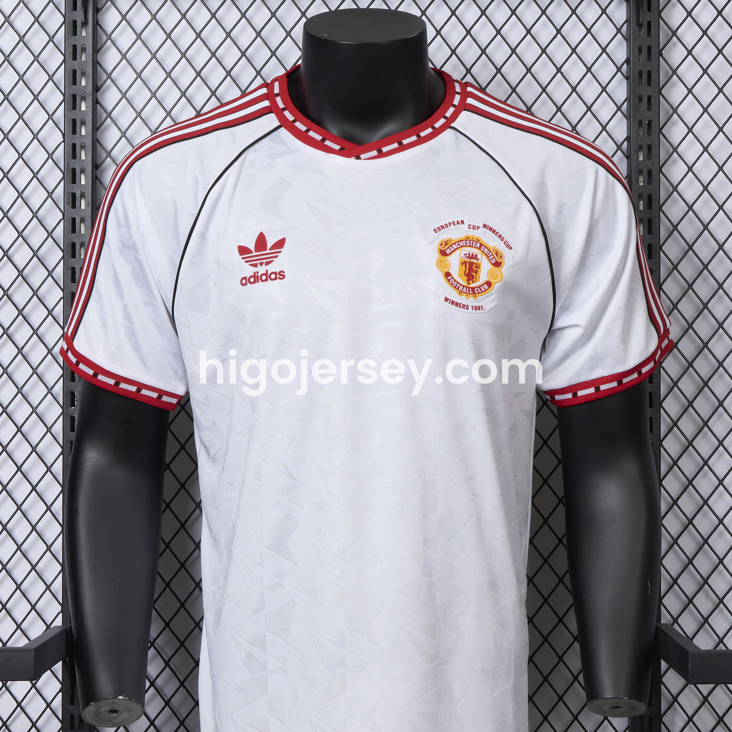 Higojerseys-Retro Manchester United 1991 Third Remake Jersey - European Cup Winners' Cup Winners - Player Version