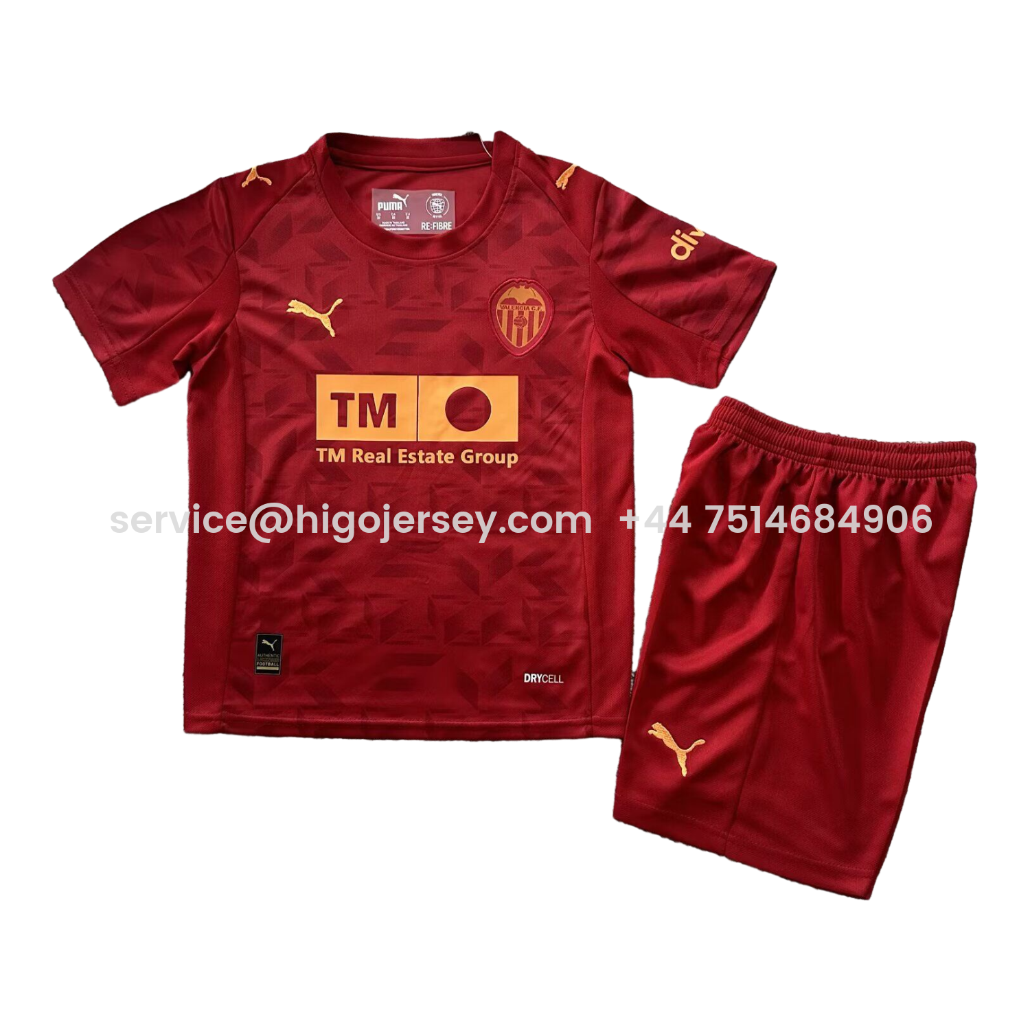 Higojerseys-Valencia 25-26 Away Kids Kit
