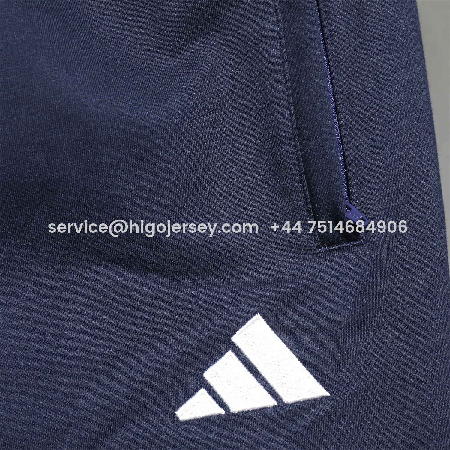 Higojerseys-Real Madrid 25-26 Pure Color Training Hoodie Set - Deep Blue Hoodie and Deep Blue Pants