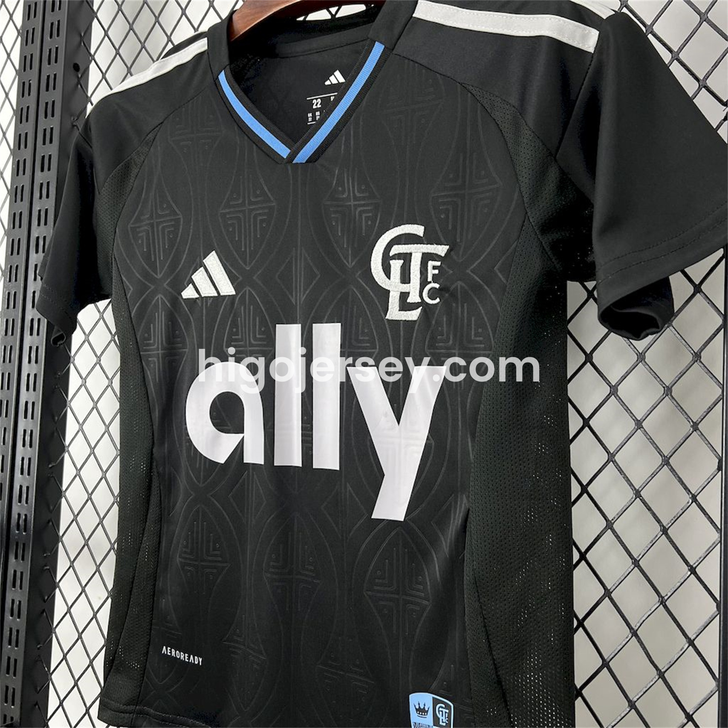 Higojerseys-Charlotte 2025 Away Kids Kit