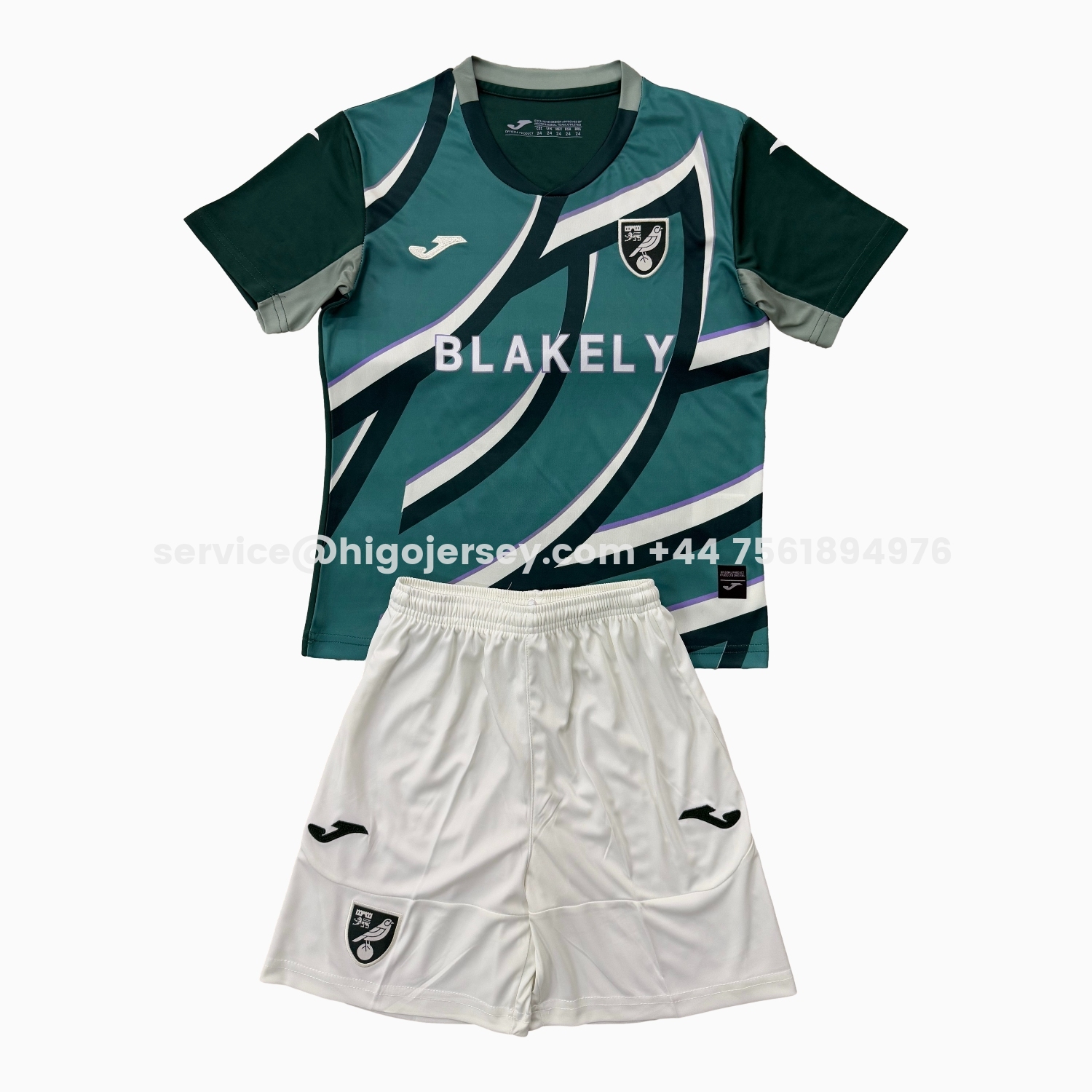 Higojerseys-Norwich City 25-26 Away Men's Adult Jersey Set - Fans Version